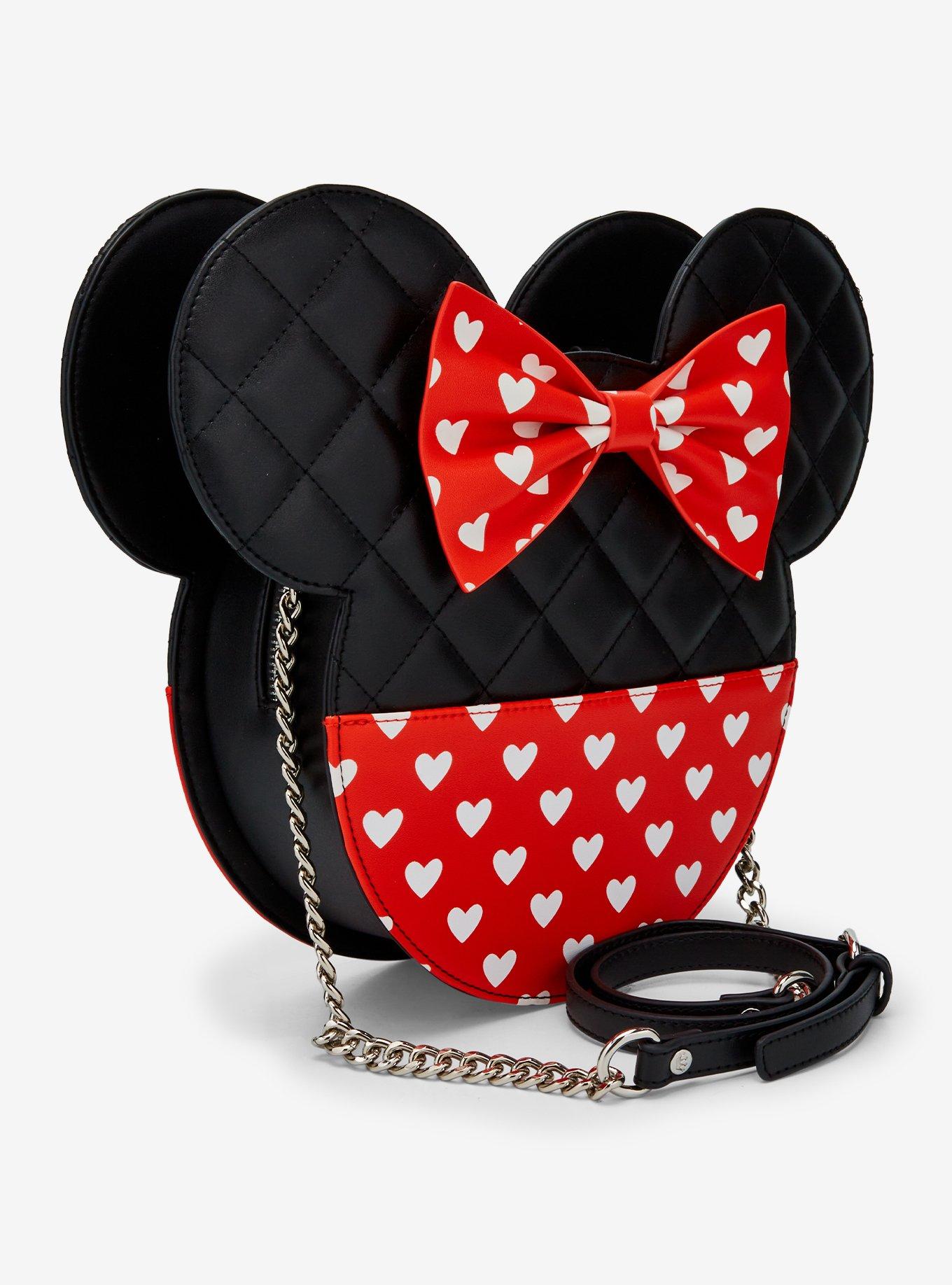 Loungefly Disney Mickey & Minnie Hearts Double Sided Crossbody Bag, , hi-res