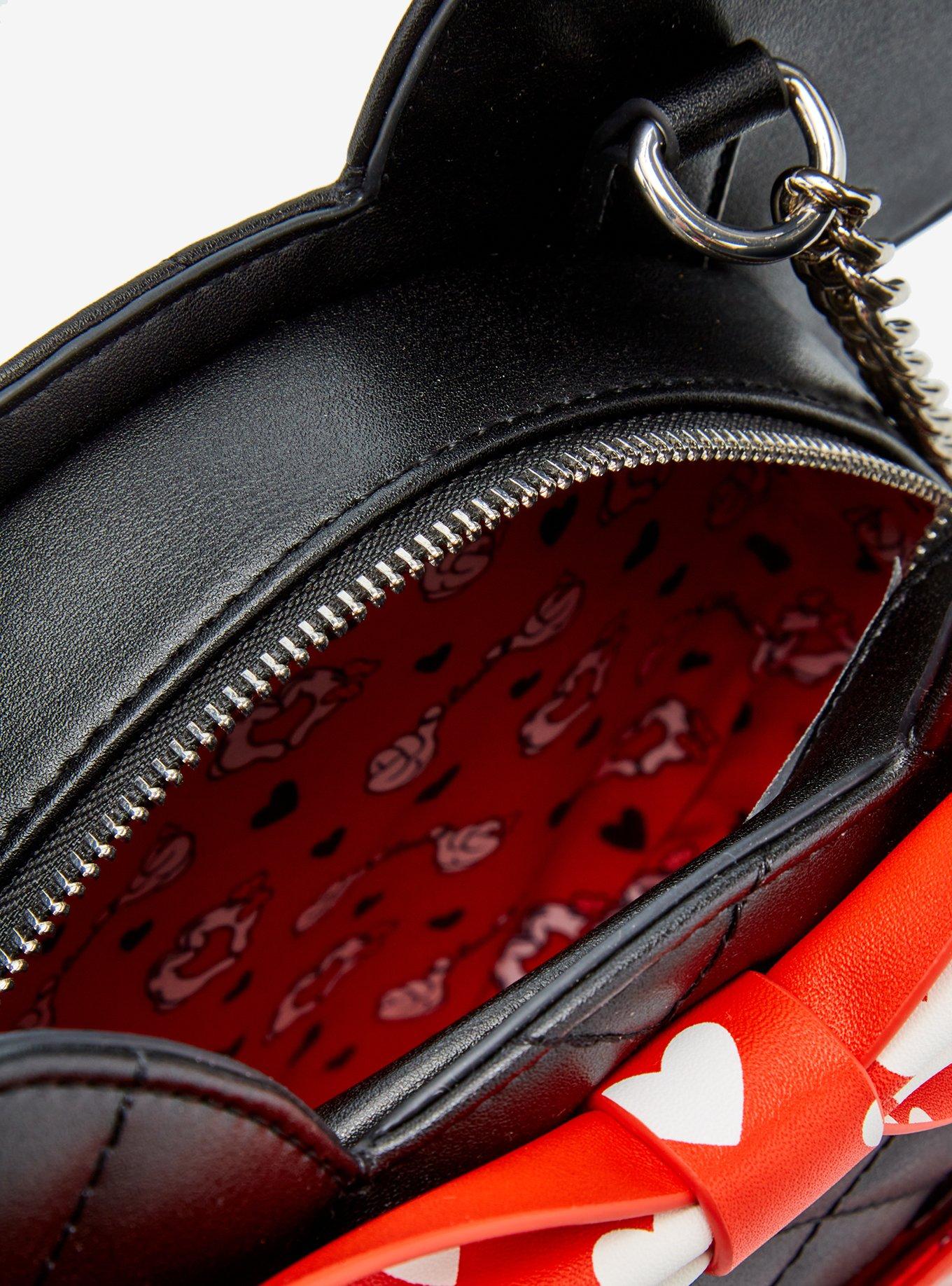 Loungefly Disney Mickey & Minnie Hearts Double Sided Crossbody Bag, , alternate