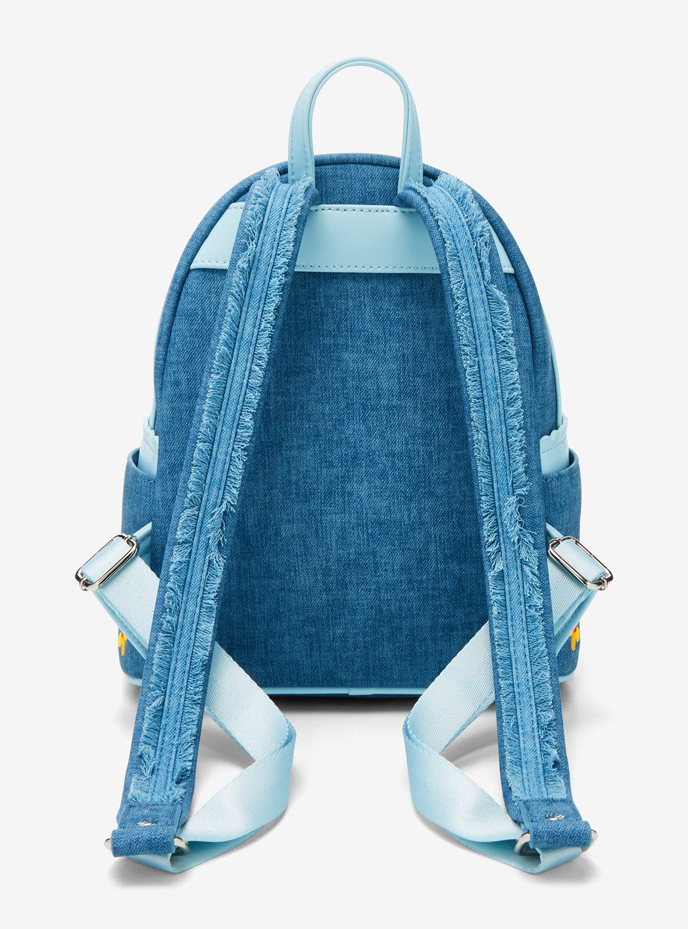 Loungefly Disney Cats & Dogs Floral Denim Mini Backpack, , alternate