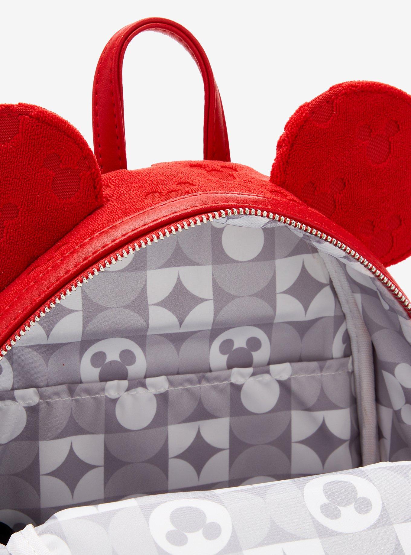 Loungefly Disney Mickey Mouse Red Tonal Texture Mini Backpack With Coin Purse, , alternate