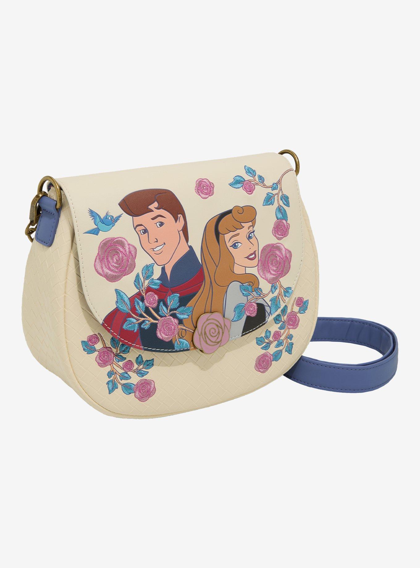 Loungefly Disney Sleeping Beauty Aurora & Philip Roses Crossbody Bag, , hi-res