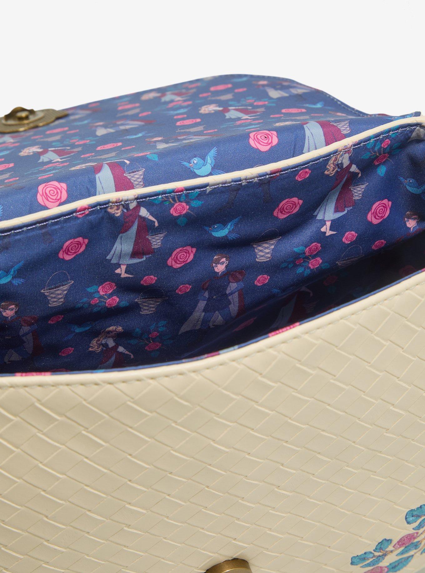 Loungefly Disney Sleeping Beauty Aurora & Philip Roses Crossbody Bag, , alternate