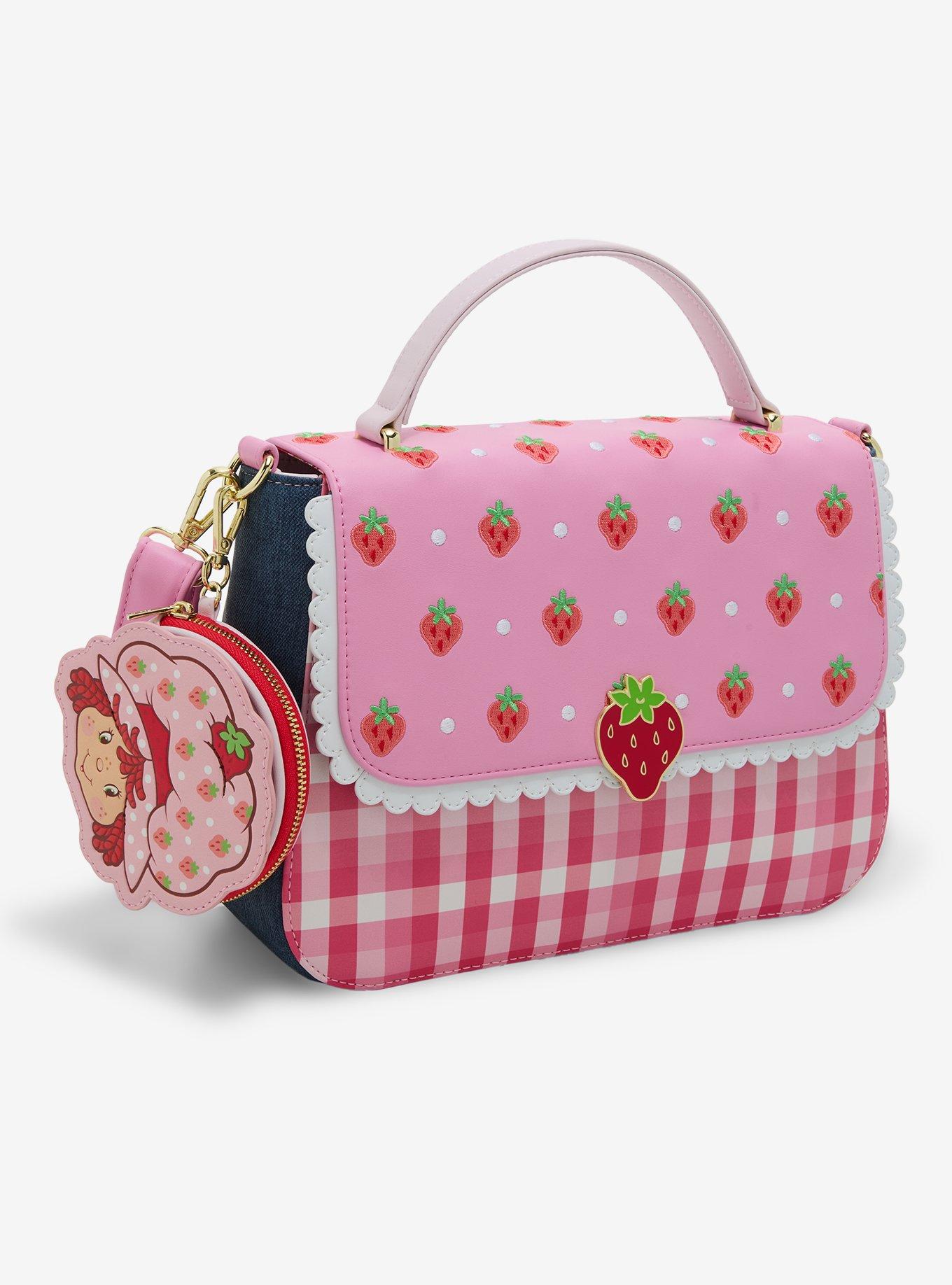 Loungefly Strawberry Shortcake Strawberry Gingham Crossbody Bag With Coin Purse, , hi-res