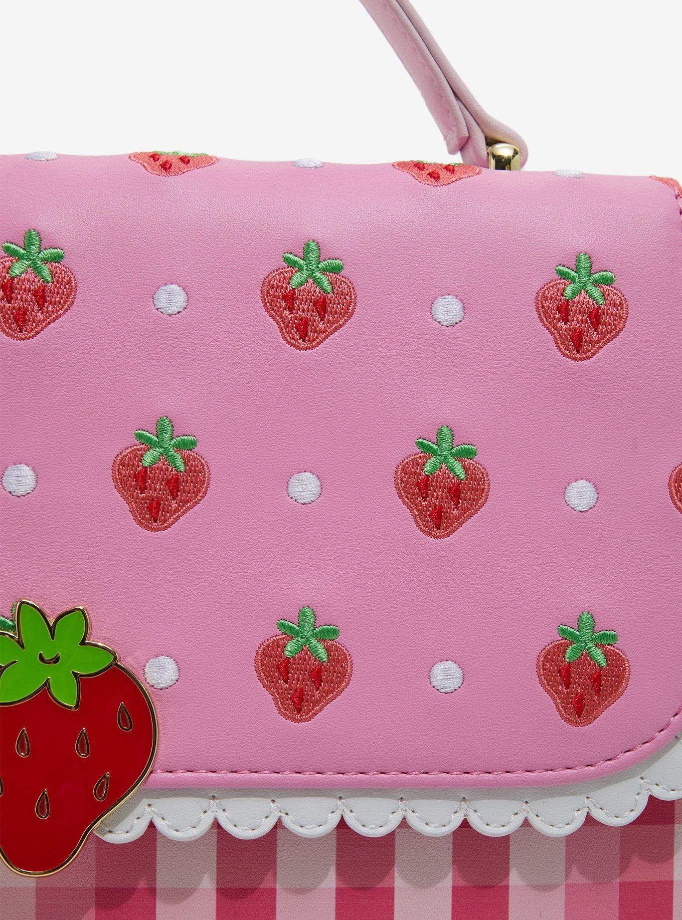 Loungefly Strawberry Shortcake Strawberry Gingham Crossbody Bag With Coin Purse, , alternate