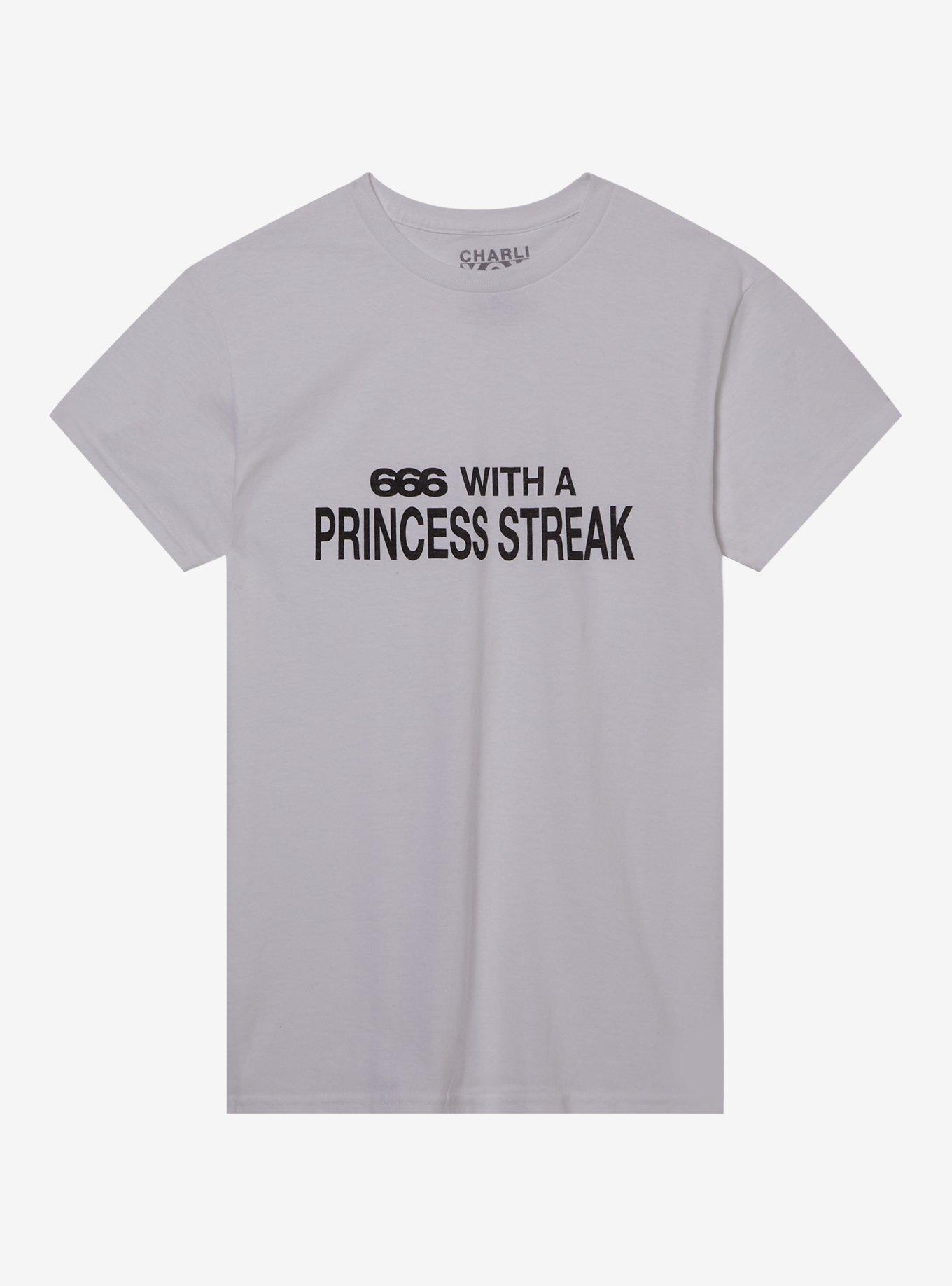 Shop Charli XCX Brat 666 With A Princess Streak Boyfriend Fit Girls T-Shirt