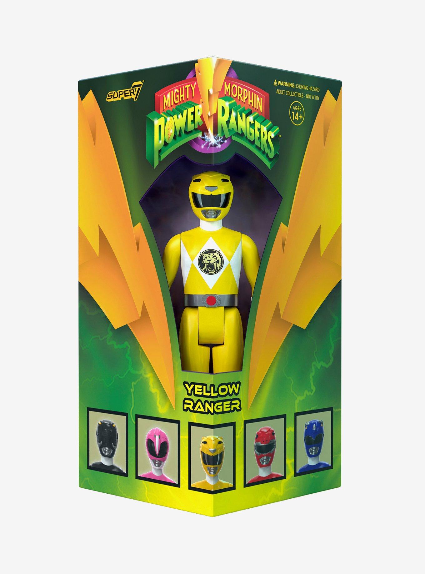 Super7 Mighty Morphin' Power Rangers ReAction Yellow Ranger SDCC 2023 Exclusive Figure, , alternate