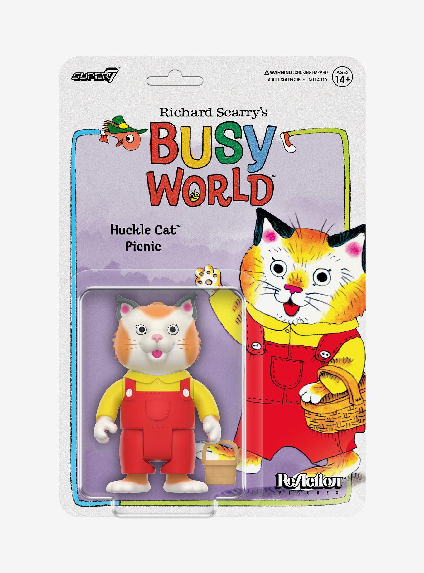 Super7 ReAction Richard Scarry's Busy World Huckle Cat Picnic Figure, , alternate