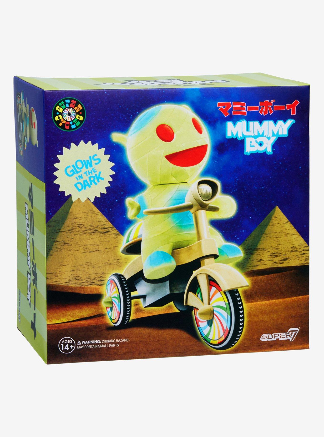 Super7 Super Cycles Mummy Boy on Trike Glow-in-the-Dark Figure, , alternate