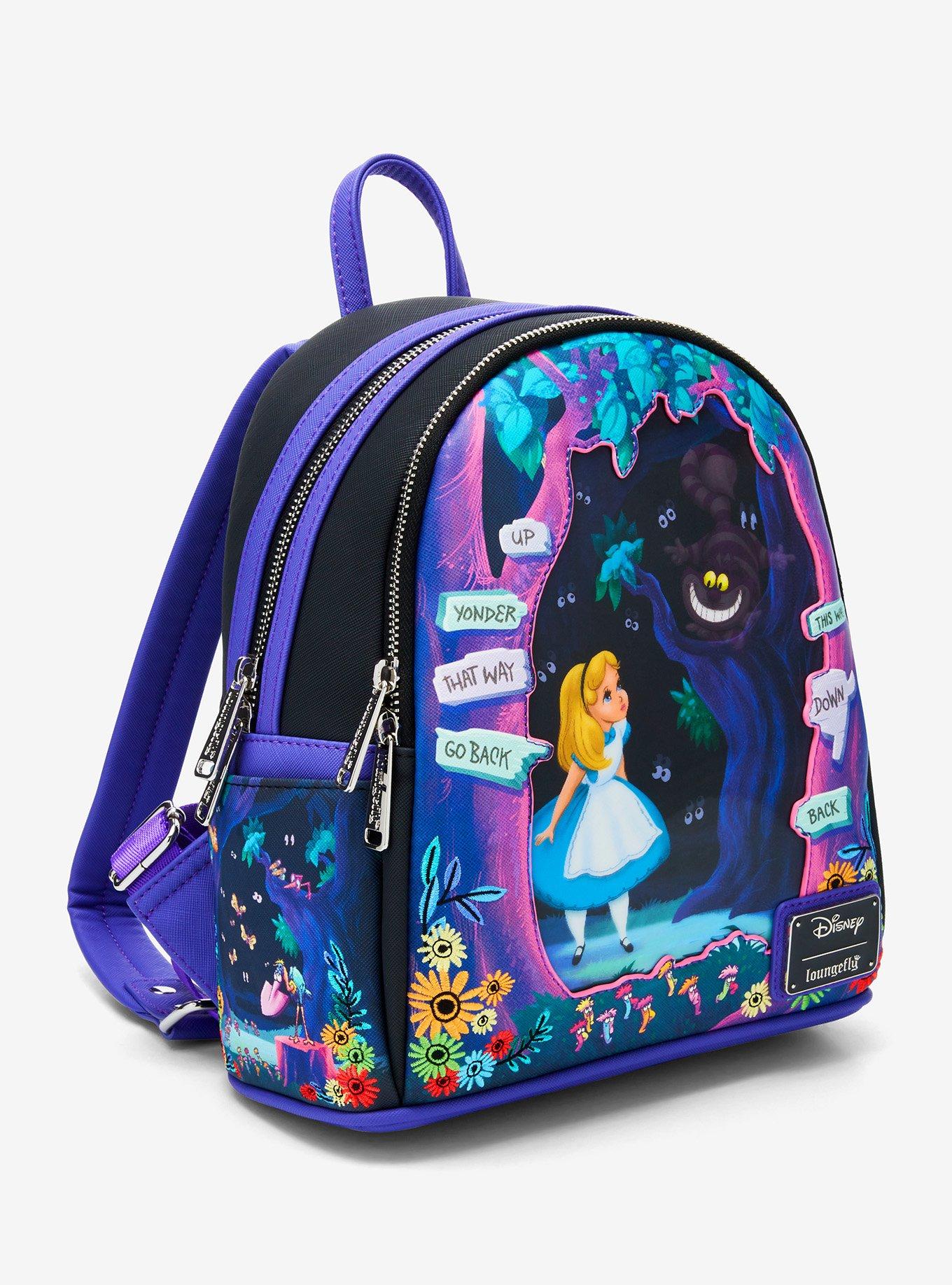 Loungefly Disney Alice In Wonderland Alice & Cheshire Cat Lenticular Mini Backpack, , hi-res
