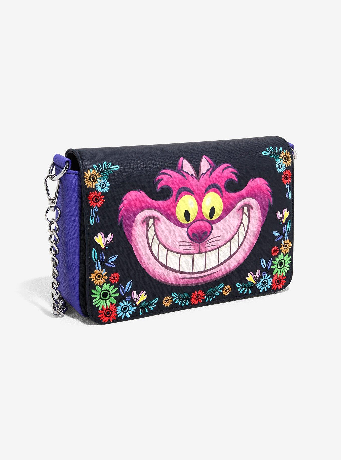 Loungefly Disney Alice In Wonderland Cheshire Cat Floral Crossbody Bag, , alternate