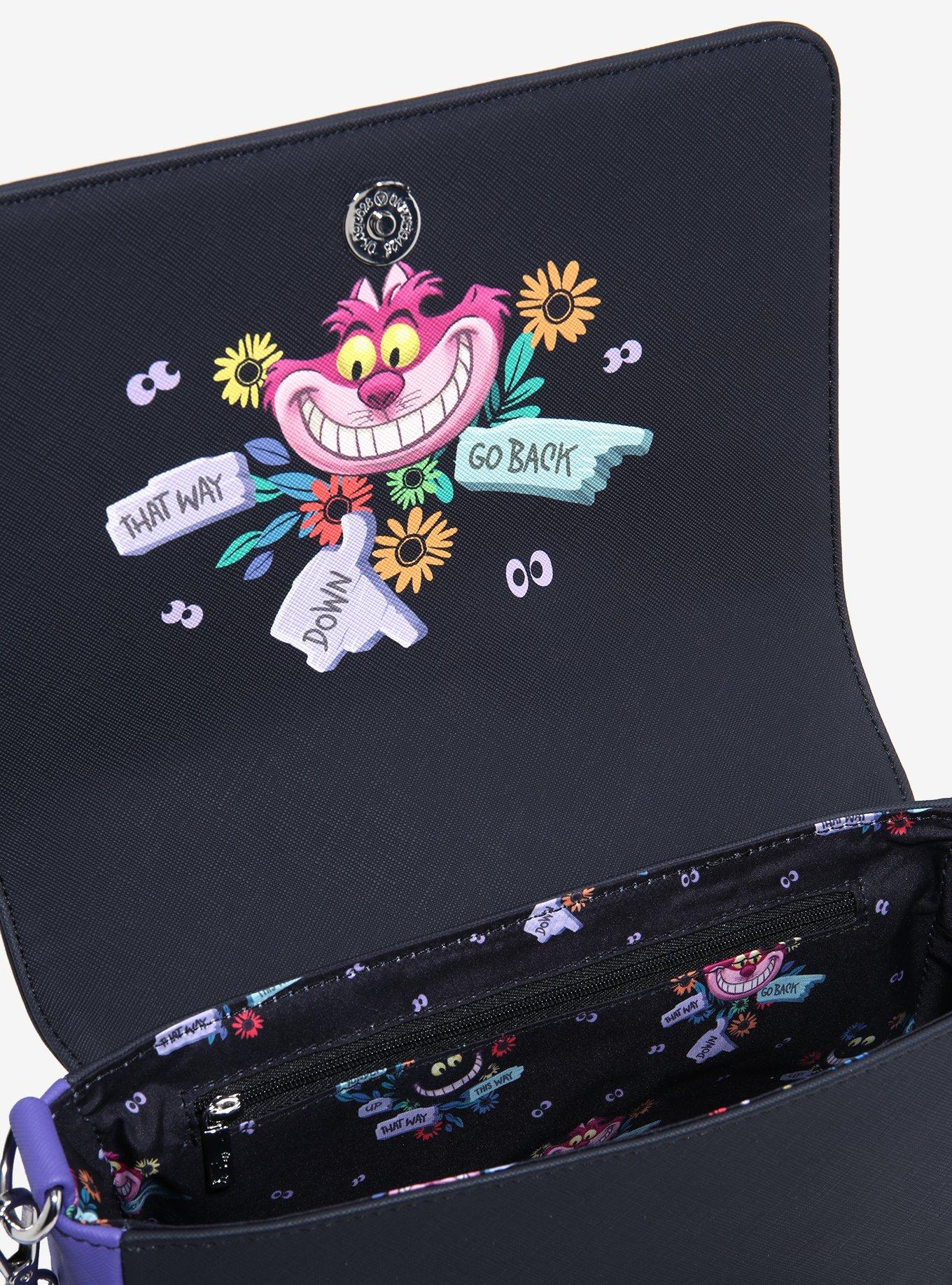 Loungefly Disney Alice In Wonderland Cheshire Cat Floral Crossbody Bag, , alternate