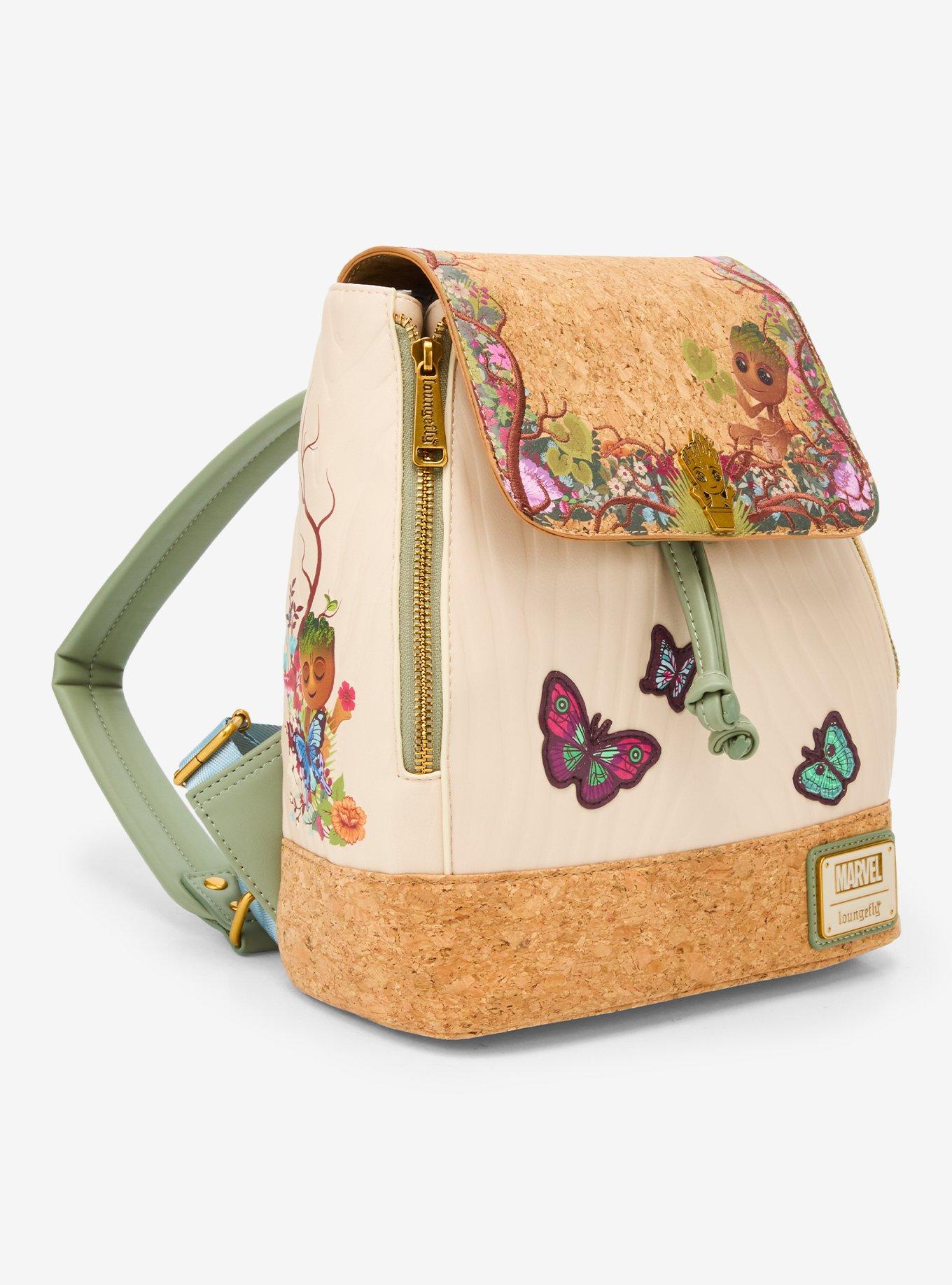 Loungefly Marvel Guardians Of The Galaxy Groot Floral Slouch Mini Backpack, , hi-res