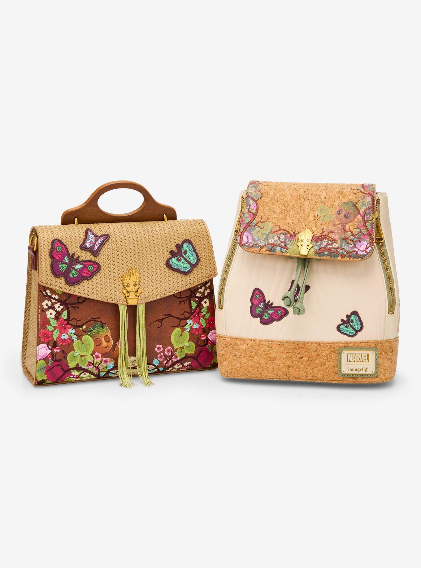 Loungefly Marvel Guardians Of The Galaxy Groot Floral Slouch Mini Backpack, , alternate