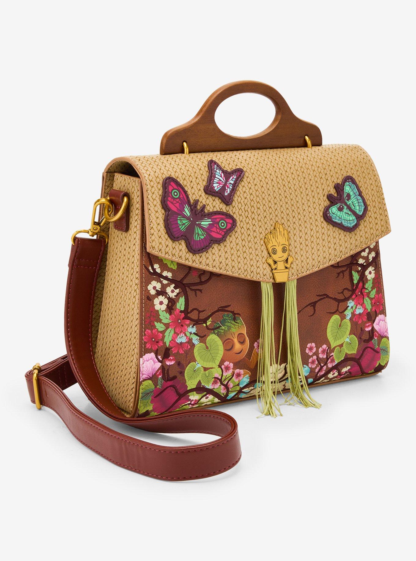 Loungefly Marvel Guardians Of The Galaxy Groot Floral Crossbody Bag, , hi-res