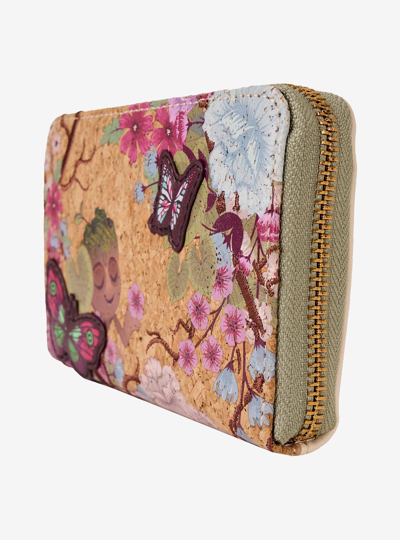 Loungefly Marvel Guardians Of The Galaxy Groot Floral Zipper Wallet, , alternate