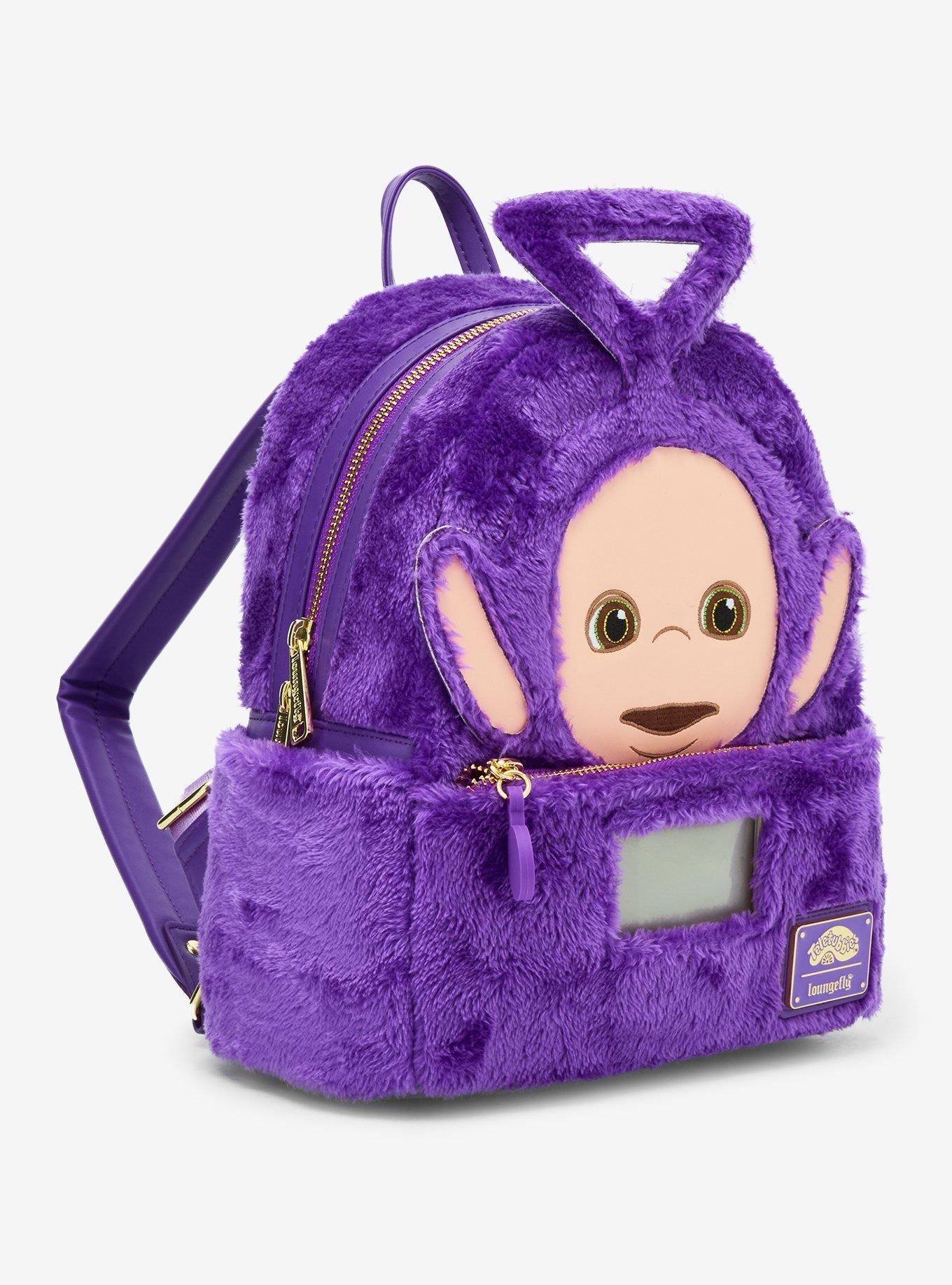 Loungefly Teletubbies Tinky Winky Fuzzy Light-Up Mini Backpack, , alternate