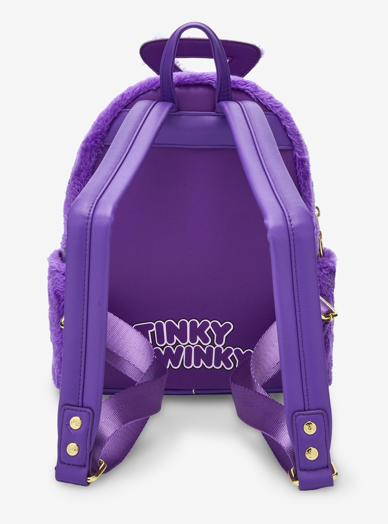Loungefly Teletubbies Tinky Winky Fuzzy Light-Up Mini Backpack, , alternate