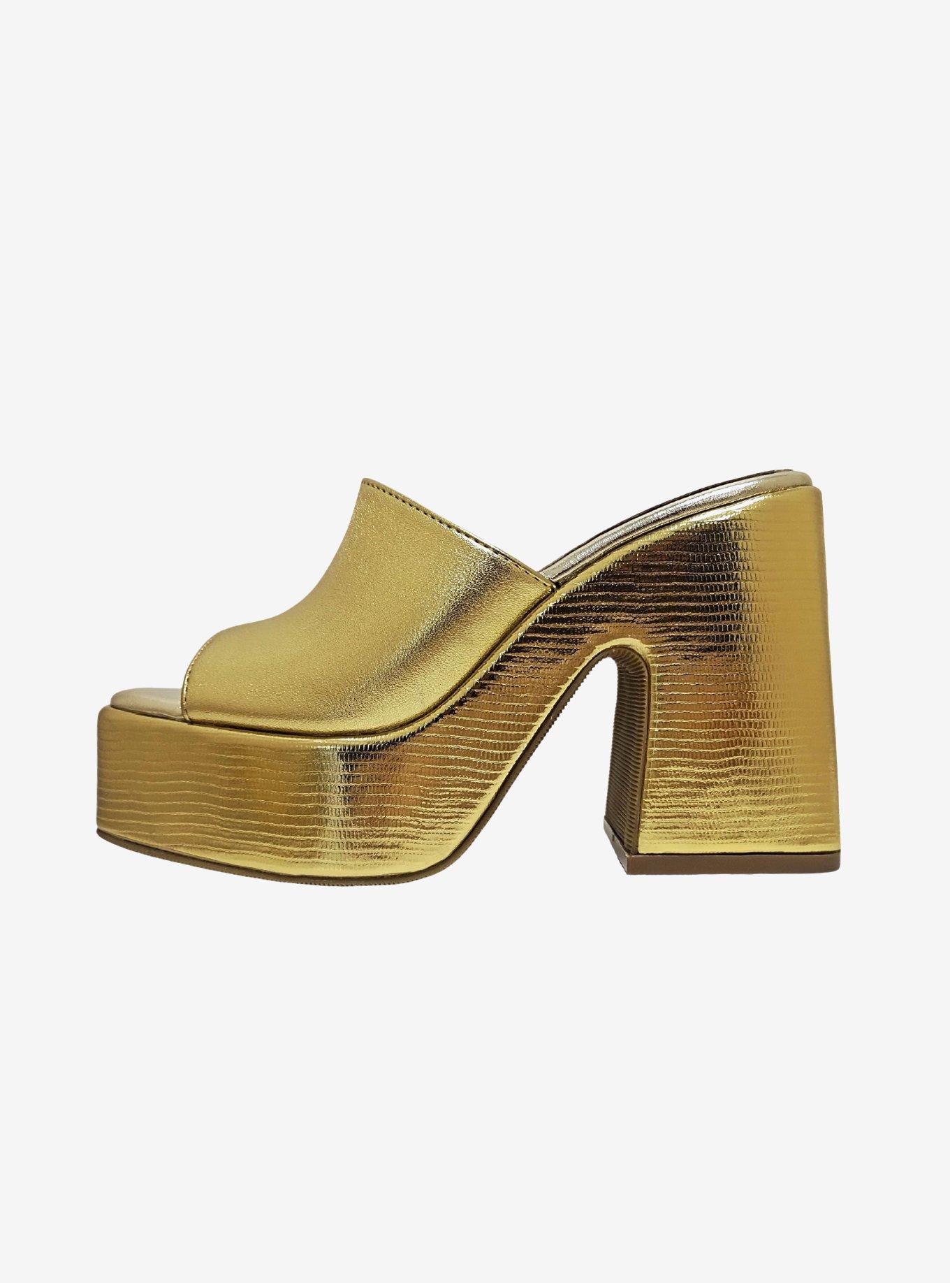 Porto Platform Slide Sandal Gold