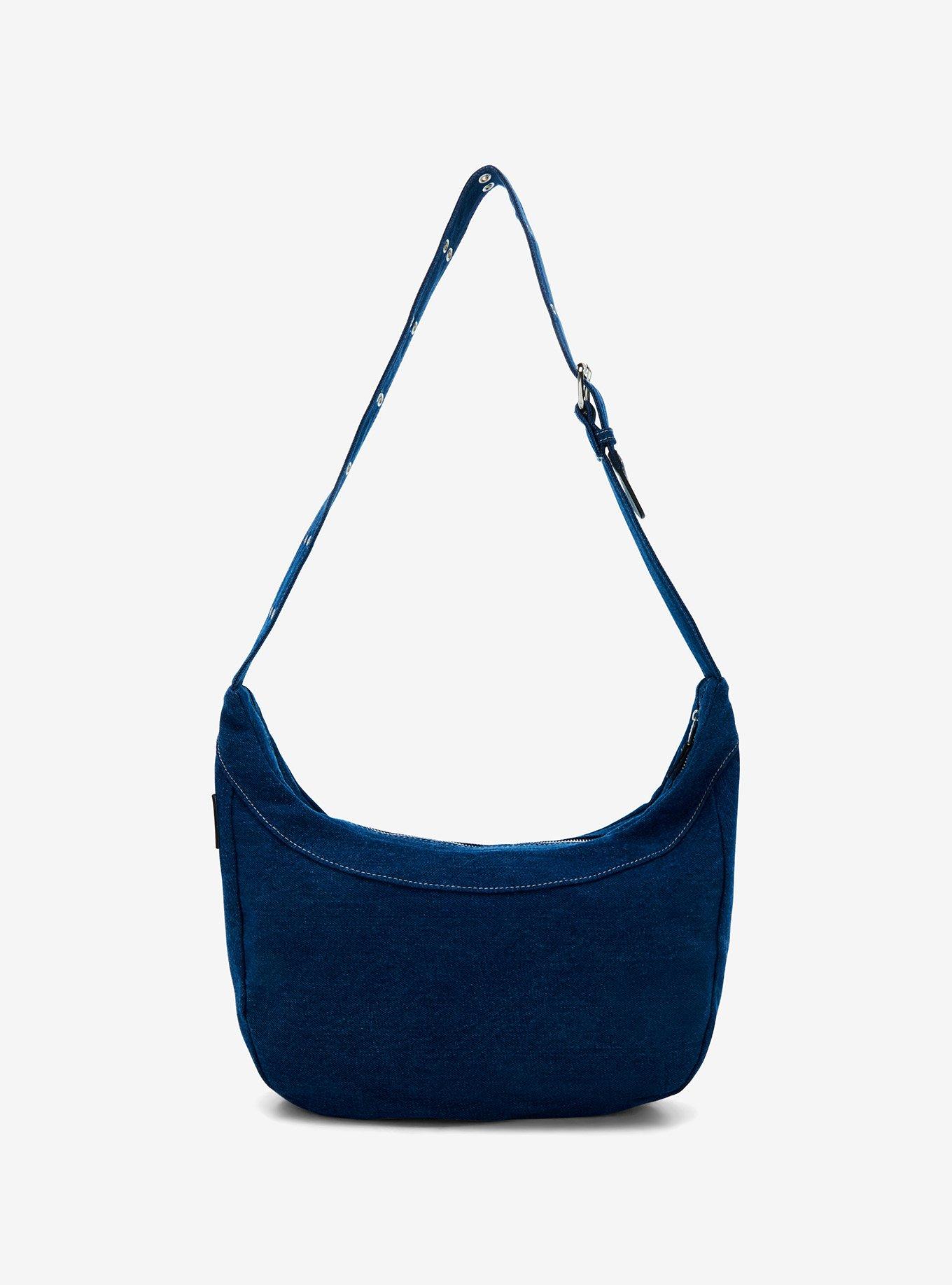 True Religion Logo Denim Hobo Bag, , alternate