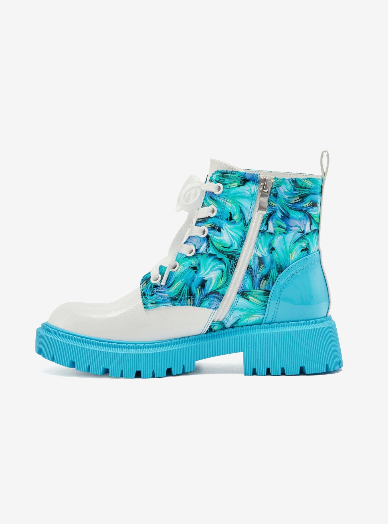 Freeway Multi Patent Lug Sole Bootie Blue, , hi-res