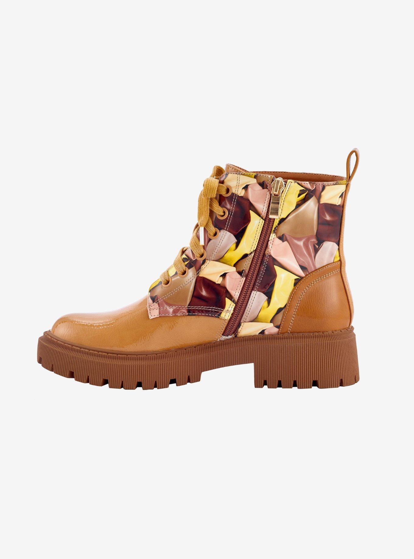 Freeway Multi Patent Lug Sole Bootie Camel, , hi-res