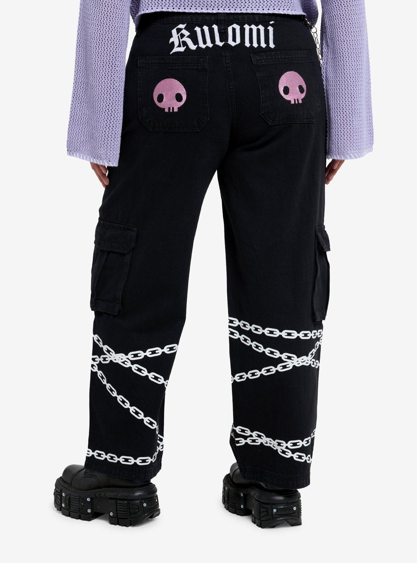 Kuromi Belt Chain Carpenter Pants Plus Size, , hi-res