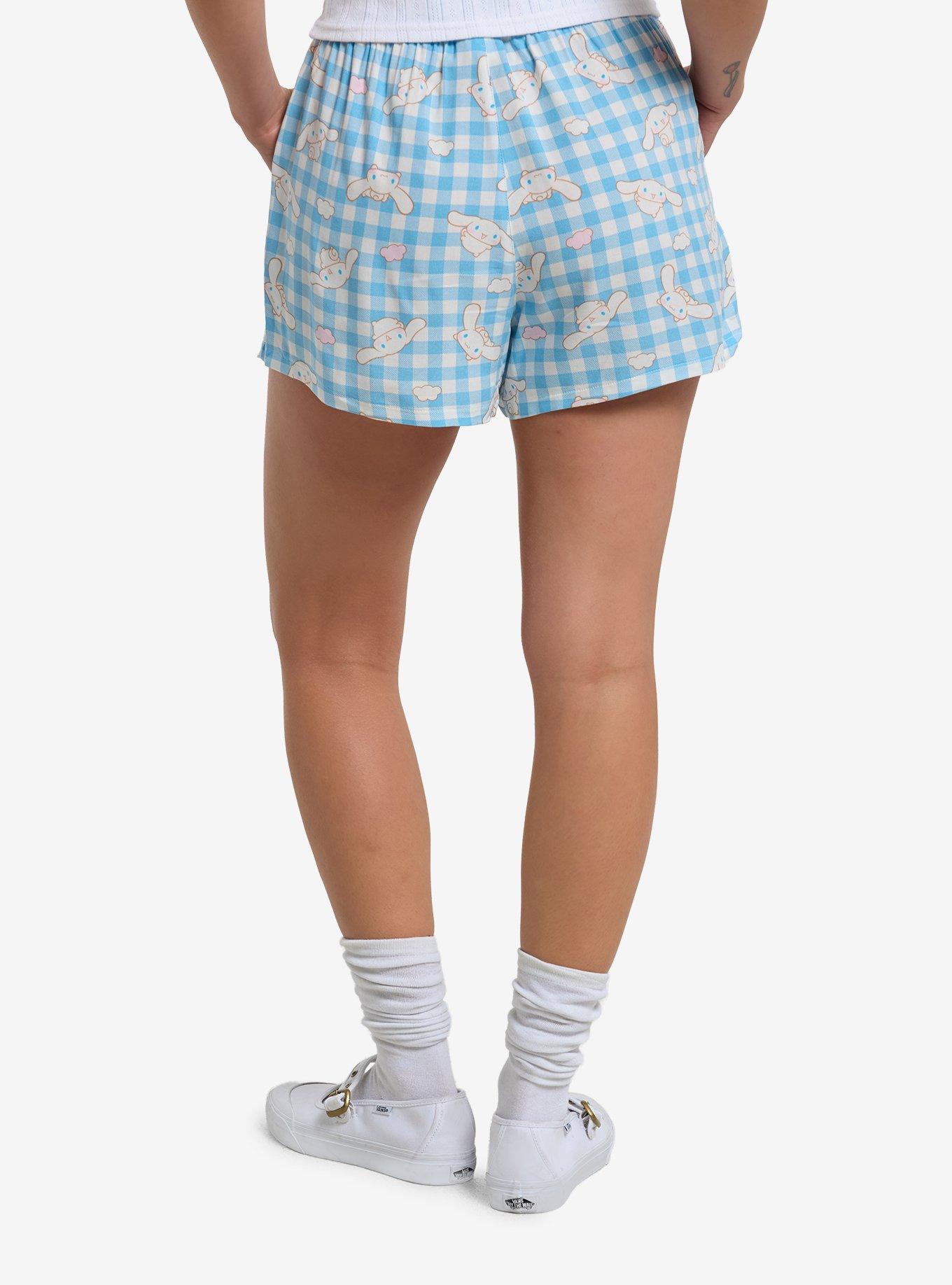 Cinnamoroll Gingham Girls Boxer Shorts, , hi-res