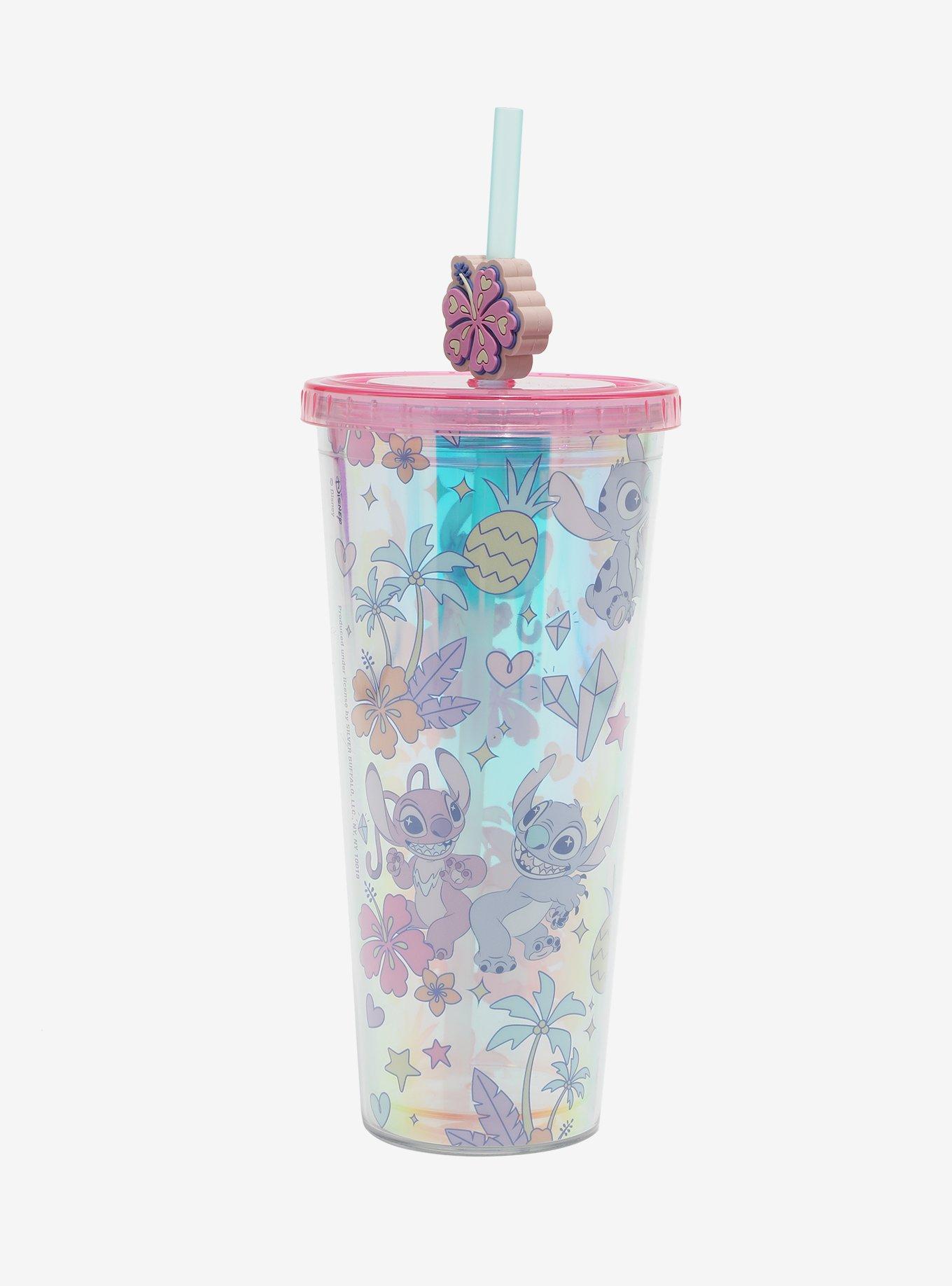 Disney Stitch & Angel Tropical Iridescent Acrylic Travel Cup, , hi-res