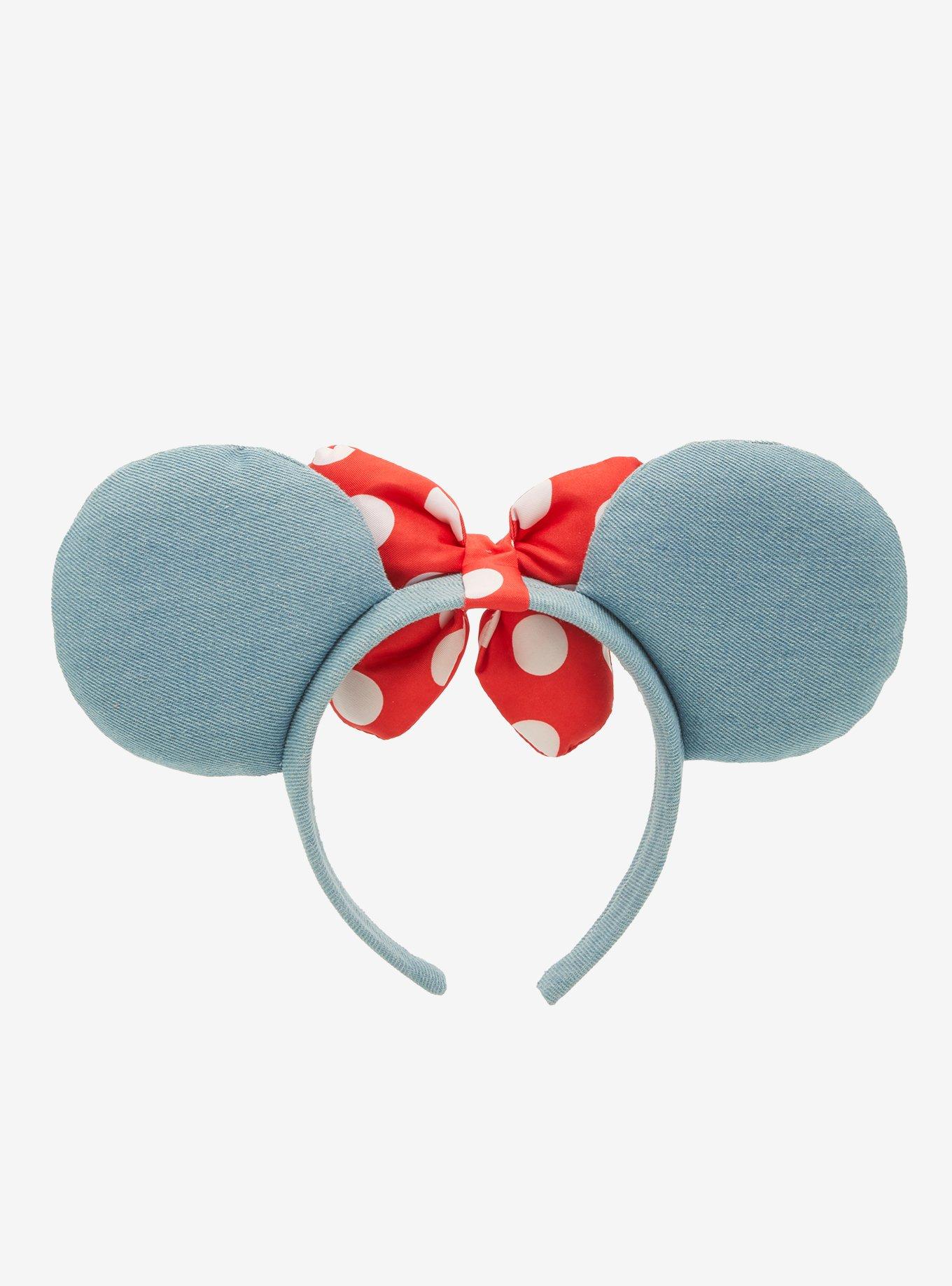 Disney Minnie Mouse Denim Ears Headband, , alternate