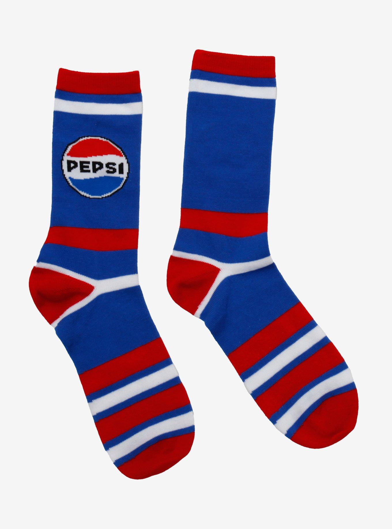 Pepsi Logo Stripe Crew Socks, , hi-res