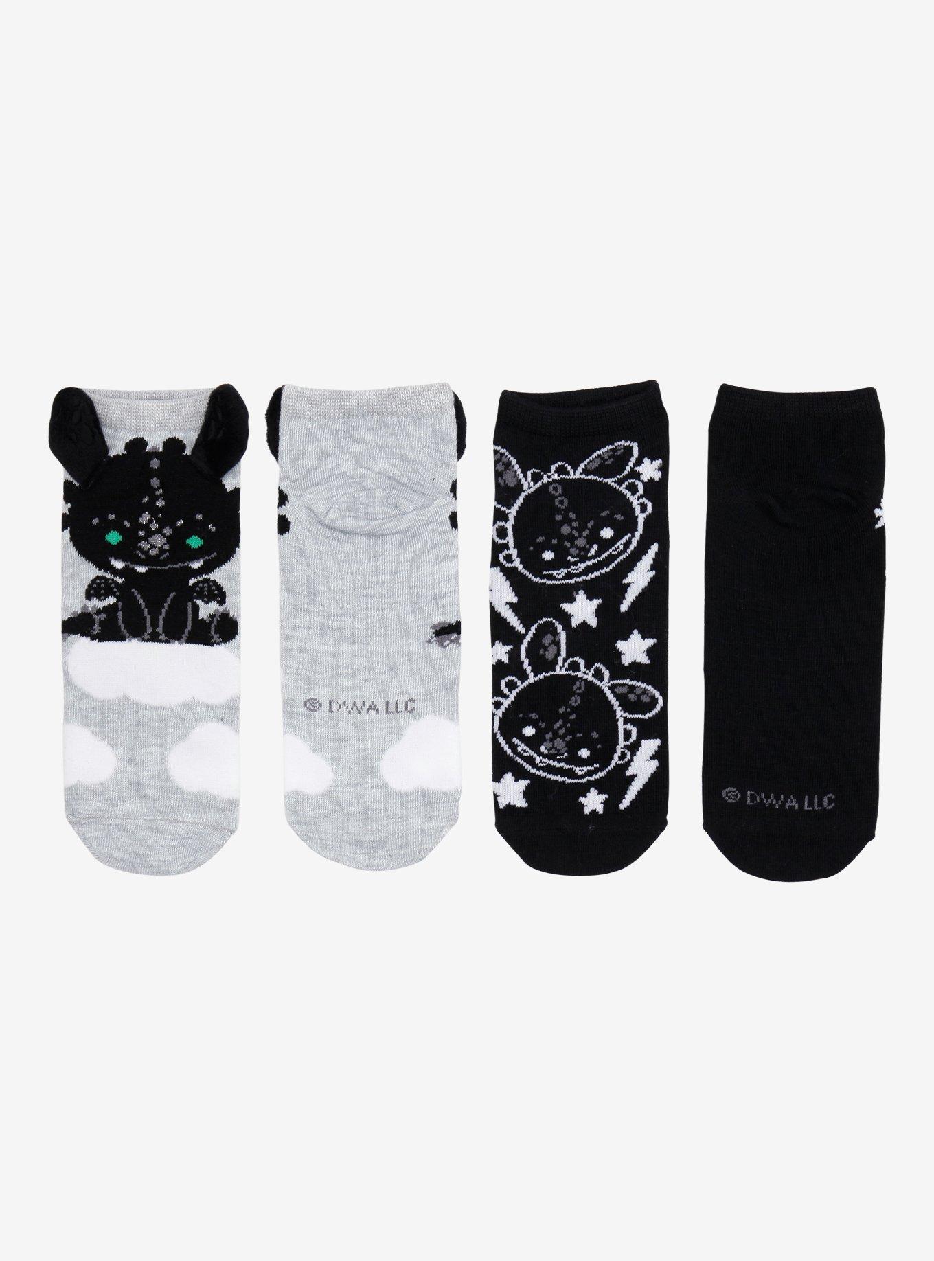 How To Train Your Dragon Toothless No-Show Socks 2 Pair, , hi-res