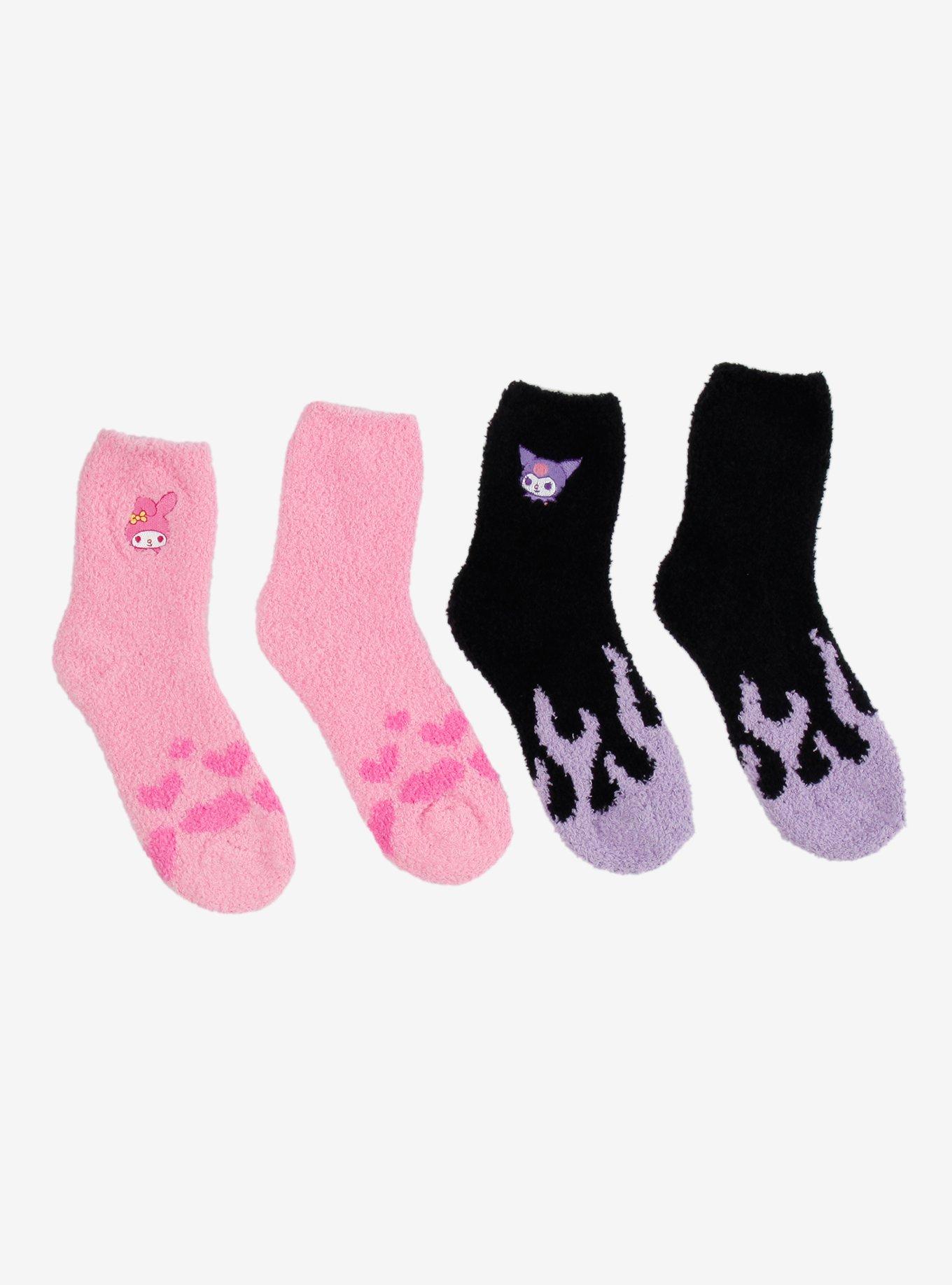 My Melody & Kuromi Patch Cozy Socks 2 Pair, , hi-res