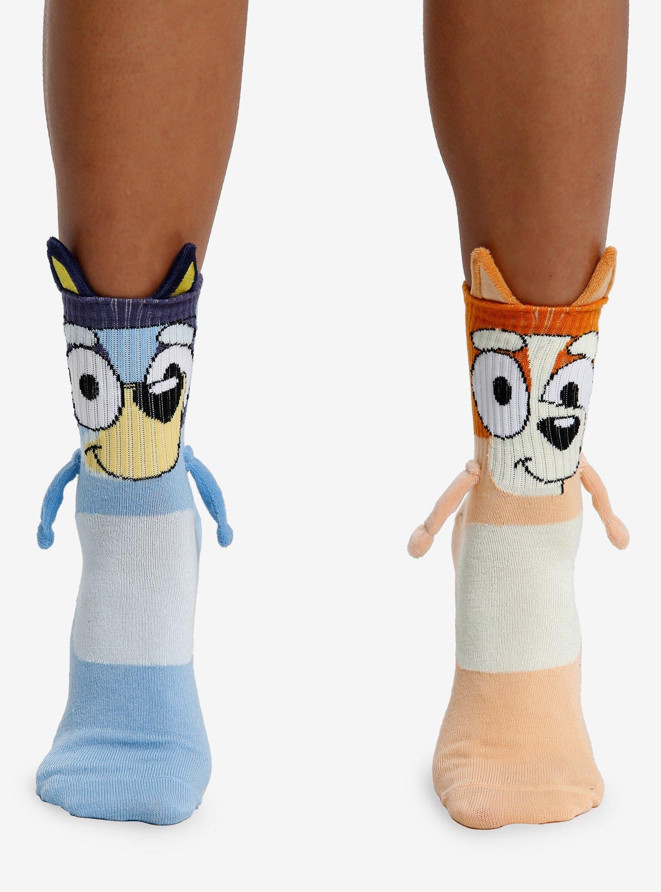 Bluey & Bingo Magnetic Arms Mismatch Crew Socks, , hi-res