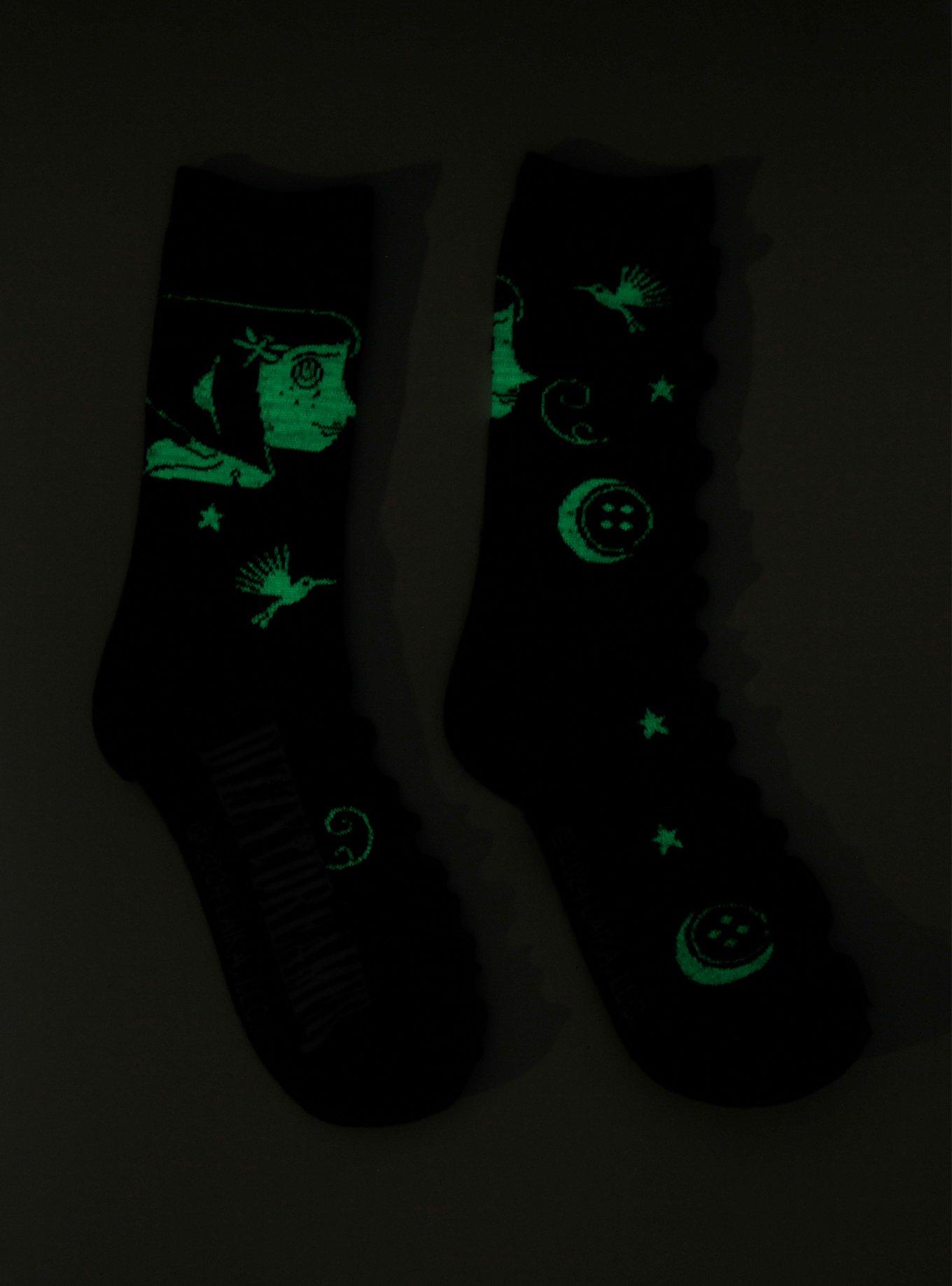 Coraline Dizzy Dreamer Glow-In-The-Dark Crew Socks, , hi-res