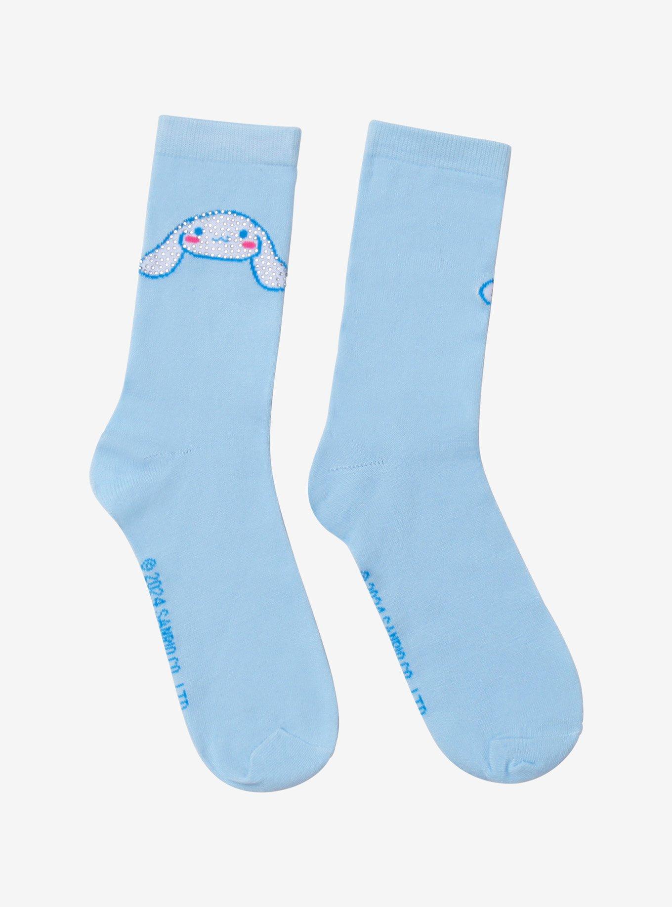 Cinnamoroll Rhinestone Crew Socks, , hi-res