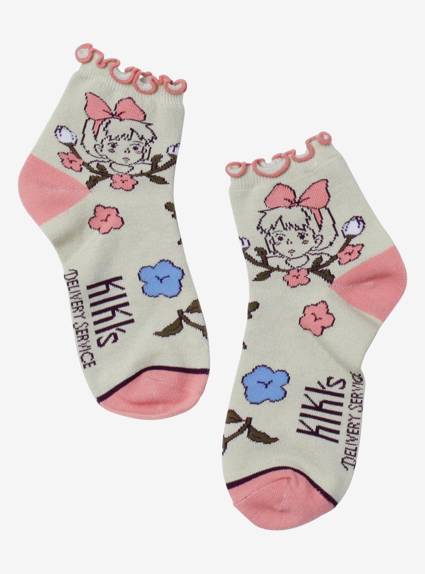 Studio Ghibli® Kiki's Delivery Service Flower Lettuce Trim Ankle Socks, , hi-res