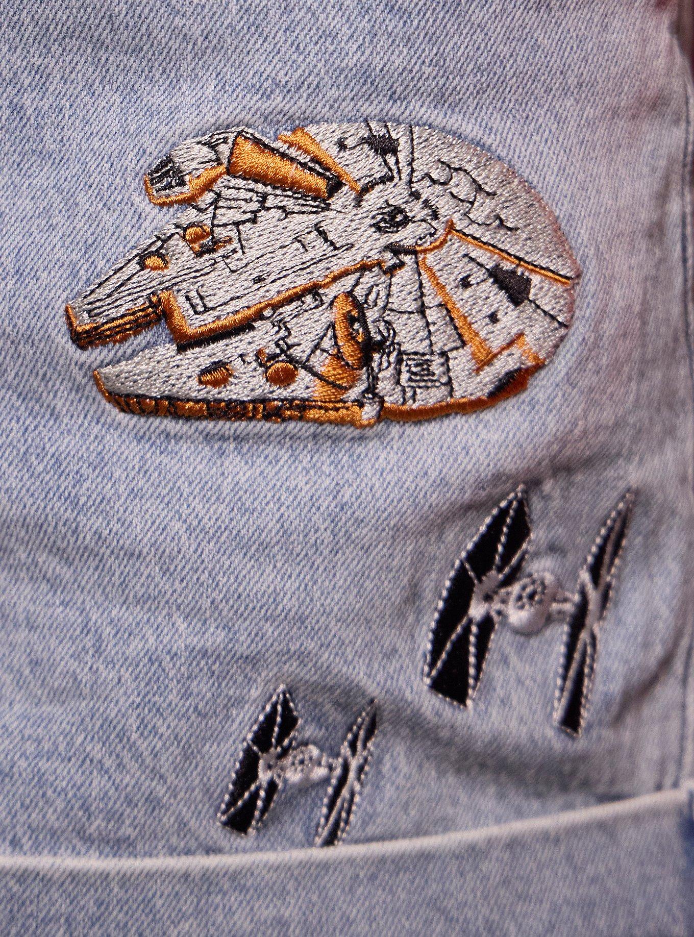 Her Universe Star Wars Droids & Ships Shortalls Her Universe Exclusive, LIGHT WASH, alternate