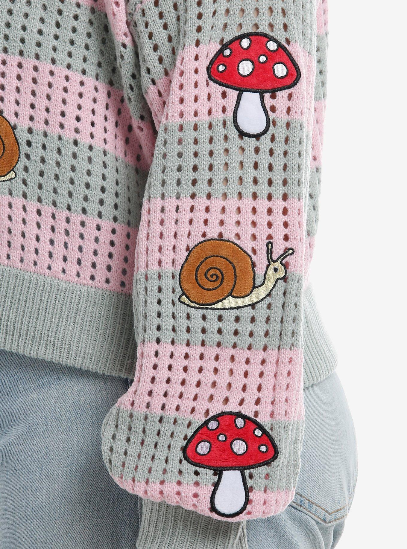 Sweet Society Mushroom & Snail Girls Crop Cardigan & Tank Top Set Plus Size, CREAM, alternate