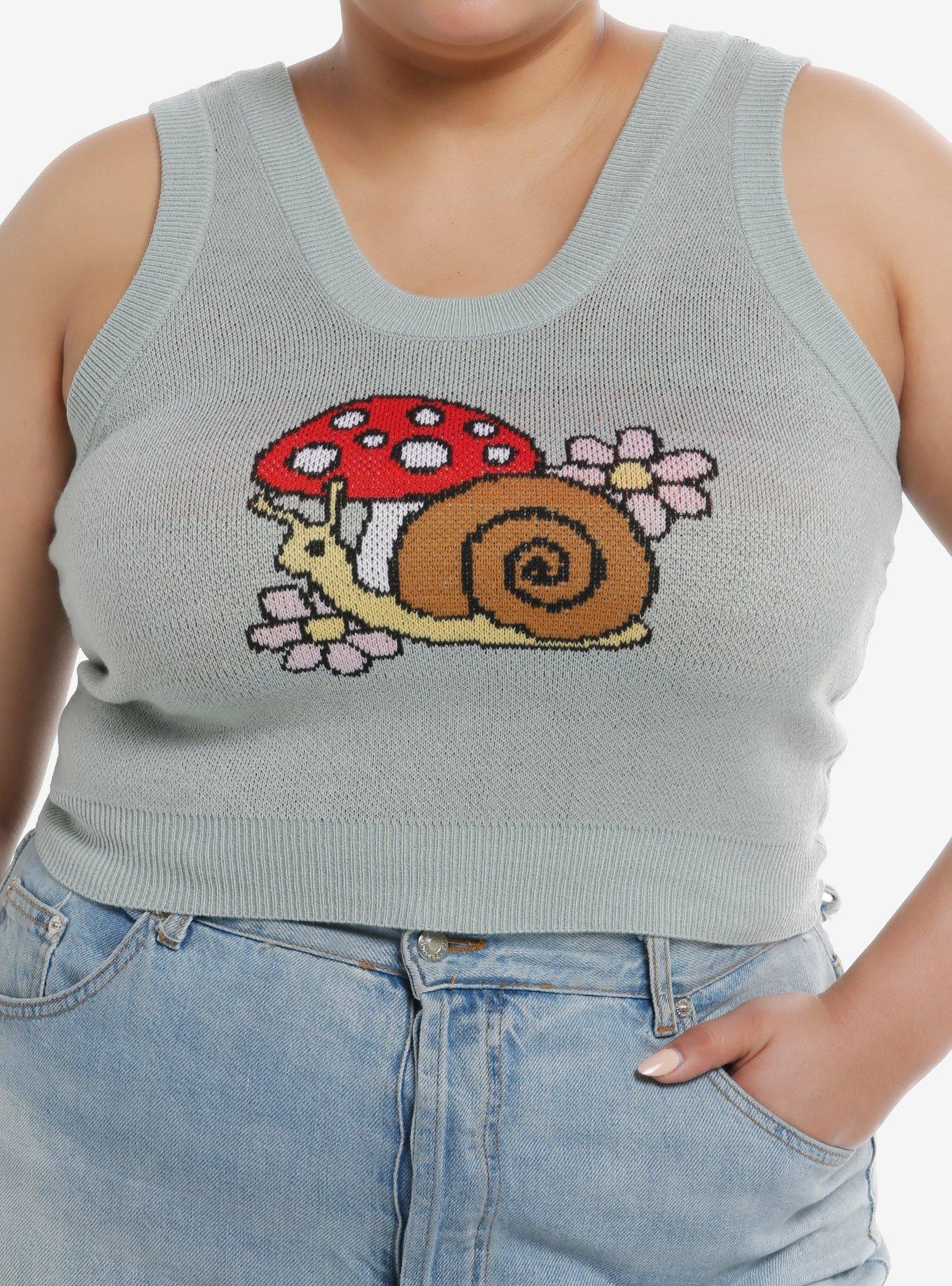 Sweet Society Mushroom & Snail Girls Crop Cardigan & Tank Top Set Plus Size, CREAM, alternate