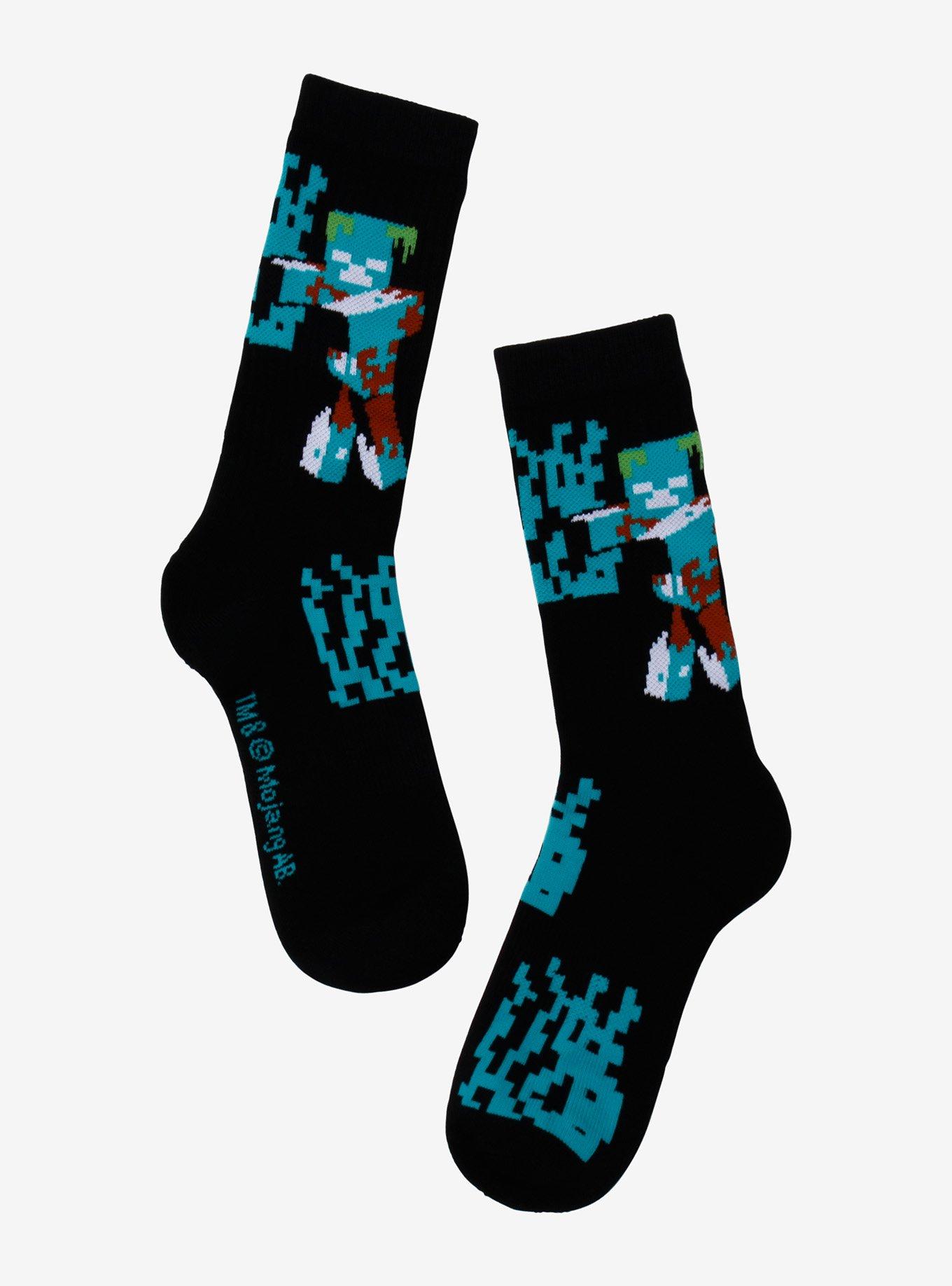 Minecraft Zombie Crew Socks, , hi-res