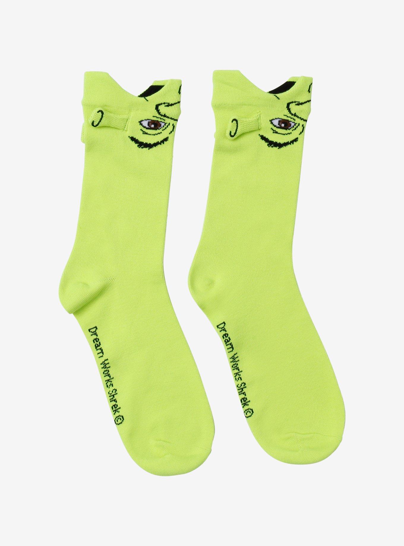 Shrek Biting Crew Socks, , hi-res