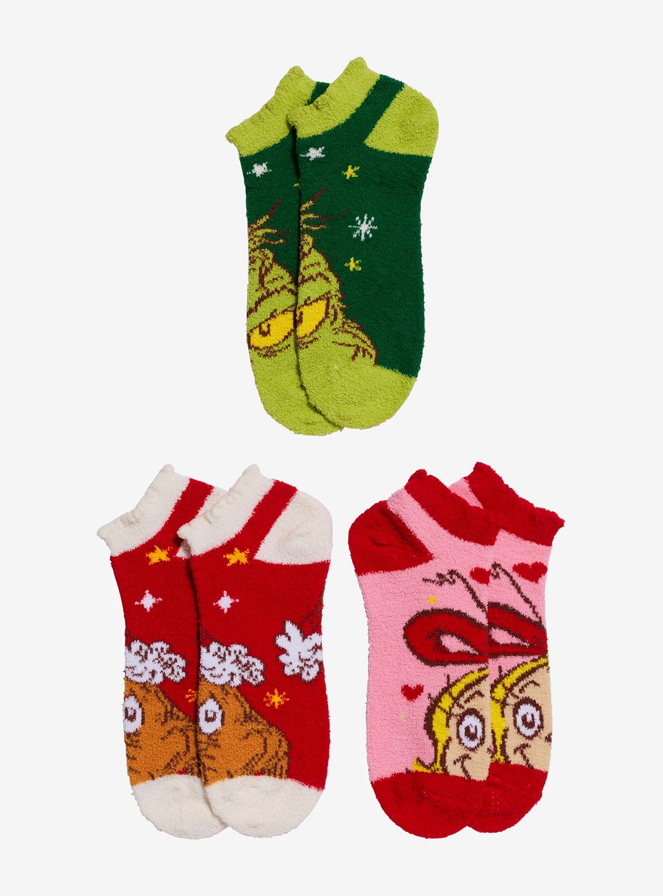 Dr. Seuss How The Grinch Stole Christmas! Trio Cozy Socks 3 Pair, , alternate