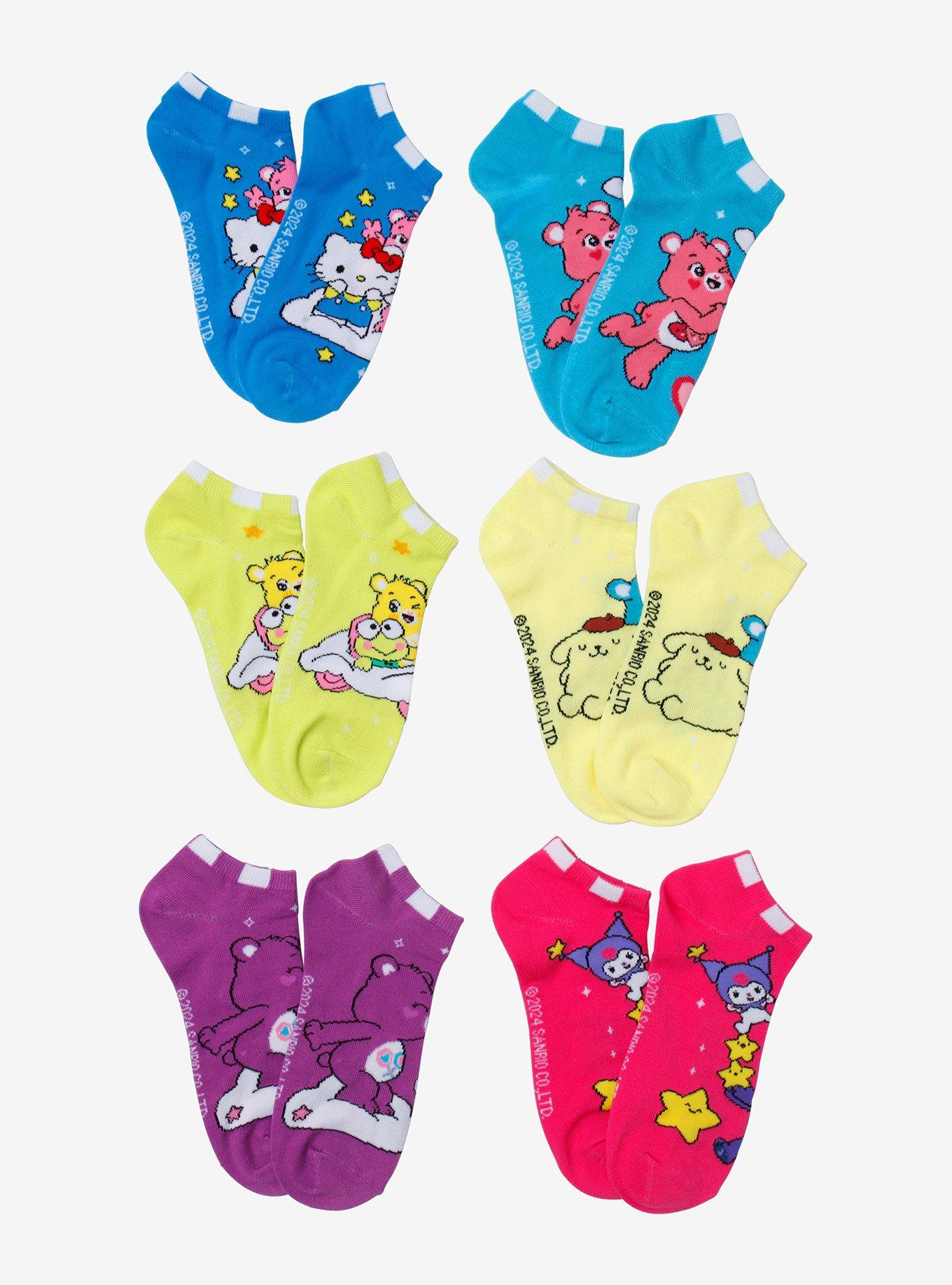 Hello Kitty And Friends X Care Bears No-Show Socks 6 Pair, , hi-res