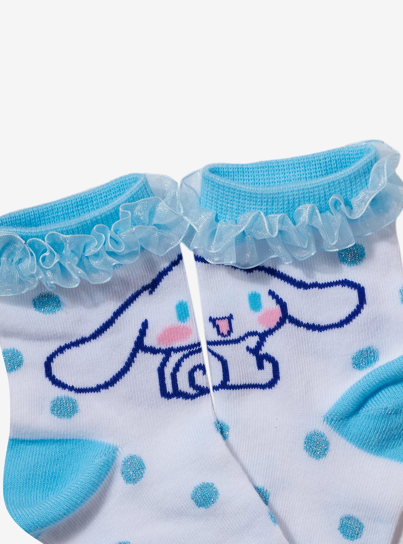 Cinnamoroll Polka Dot Ruffle Crew Socks, , hi-res