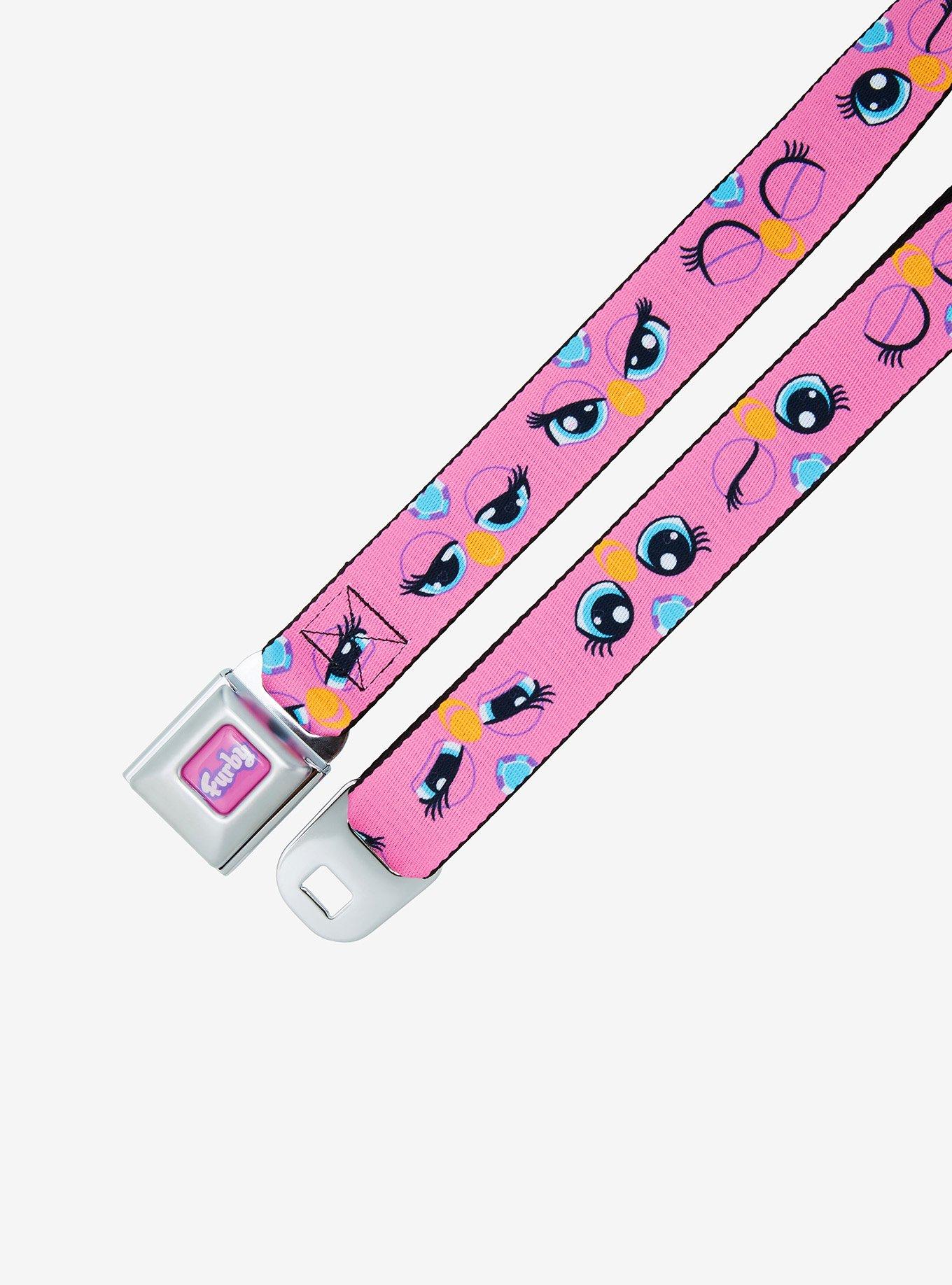 Pink Furby Eyes Seatbelt Belt, , hi-res