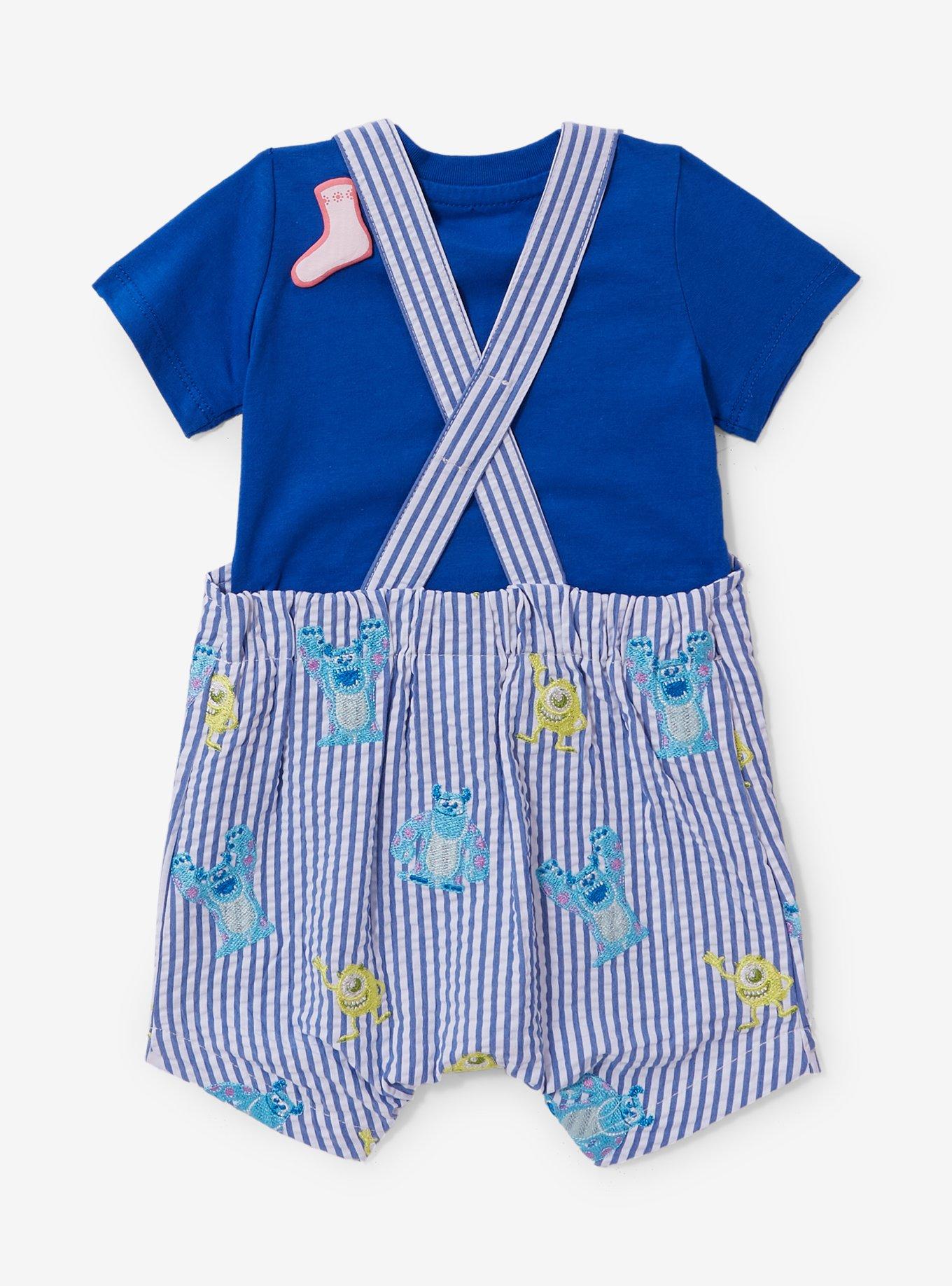 Disney Pixar Monsters, Inc. Mike & Sulley Infant Overall and Shirt Set — BoxLunch Exclusive, , hi-res