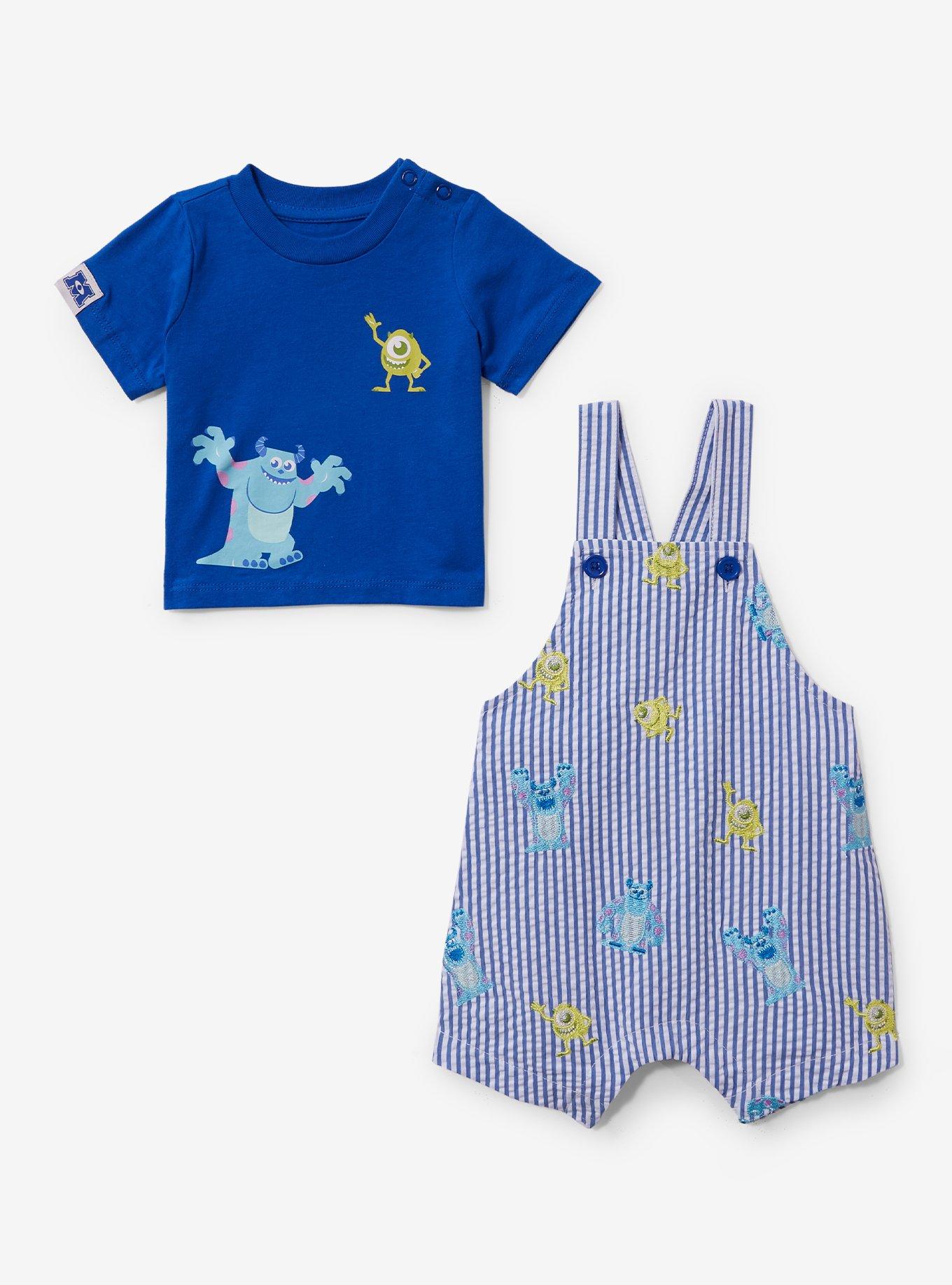 Disney Pixar Monsters, Inc. Mike & Sulley Infant Overall and Shirt Set &mdash; BoxLunch Exclusive, ROYAL, alternate