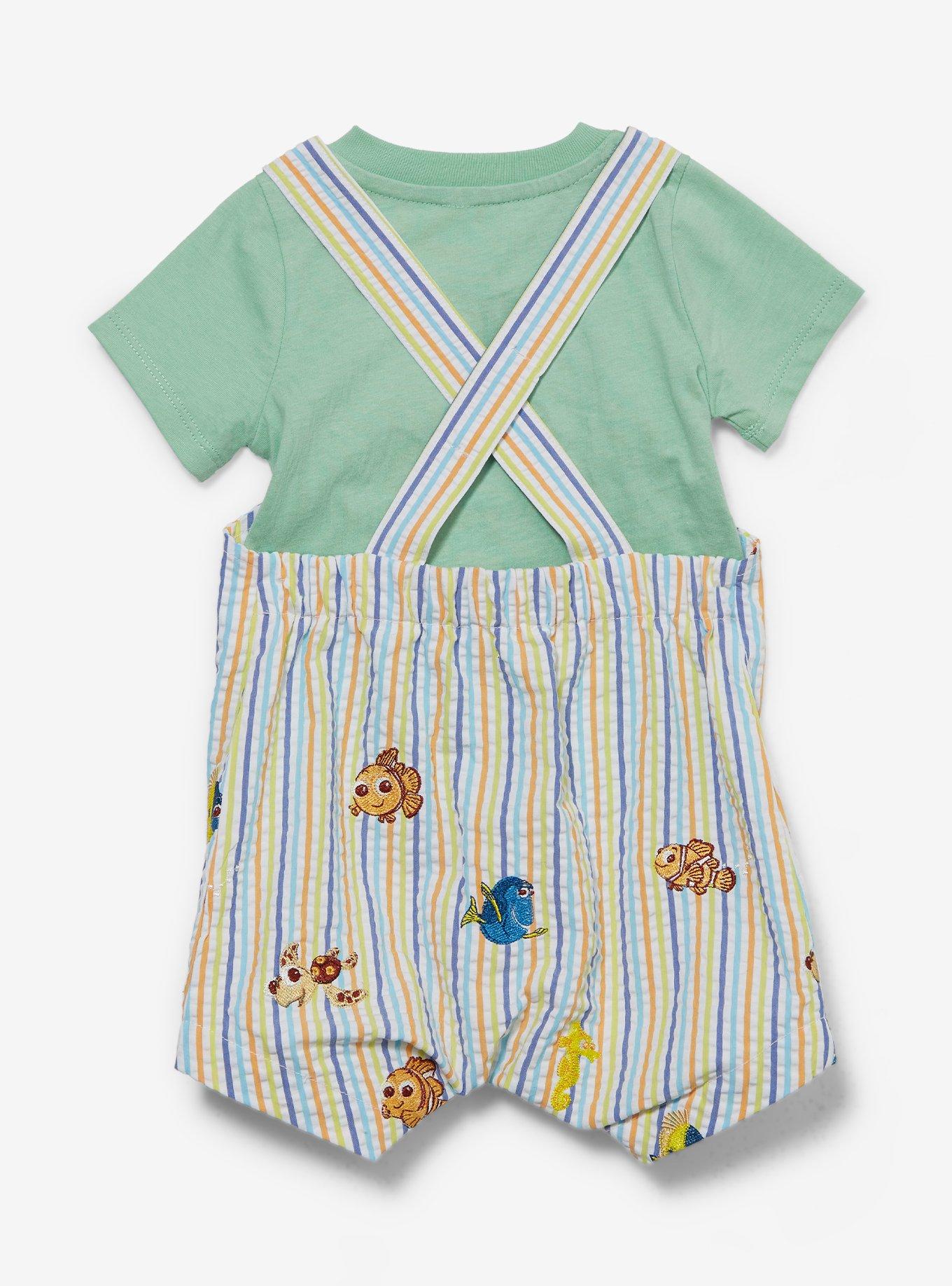 Disney Pixar Finding Nemo Striped Infant T-Shirt and Overall Set, , hi-res
