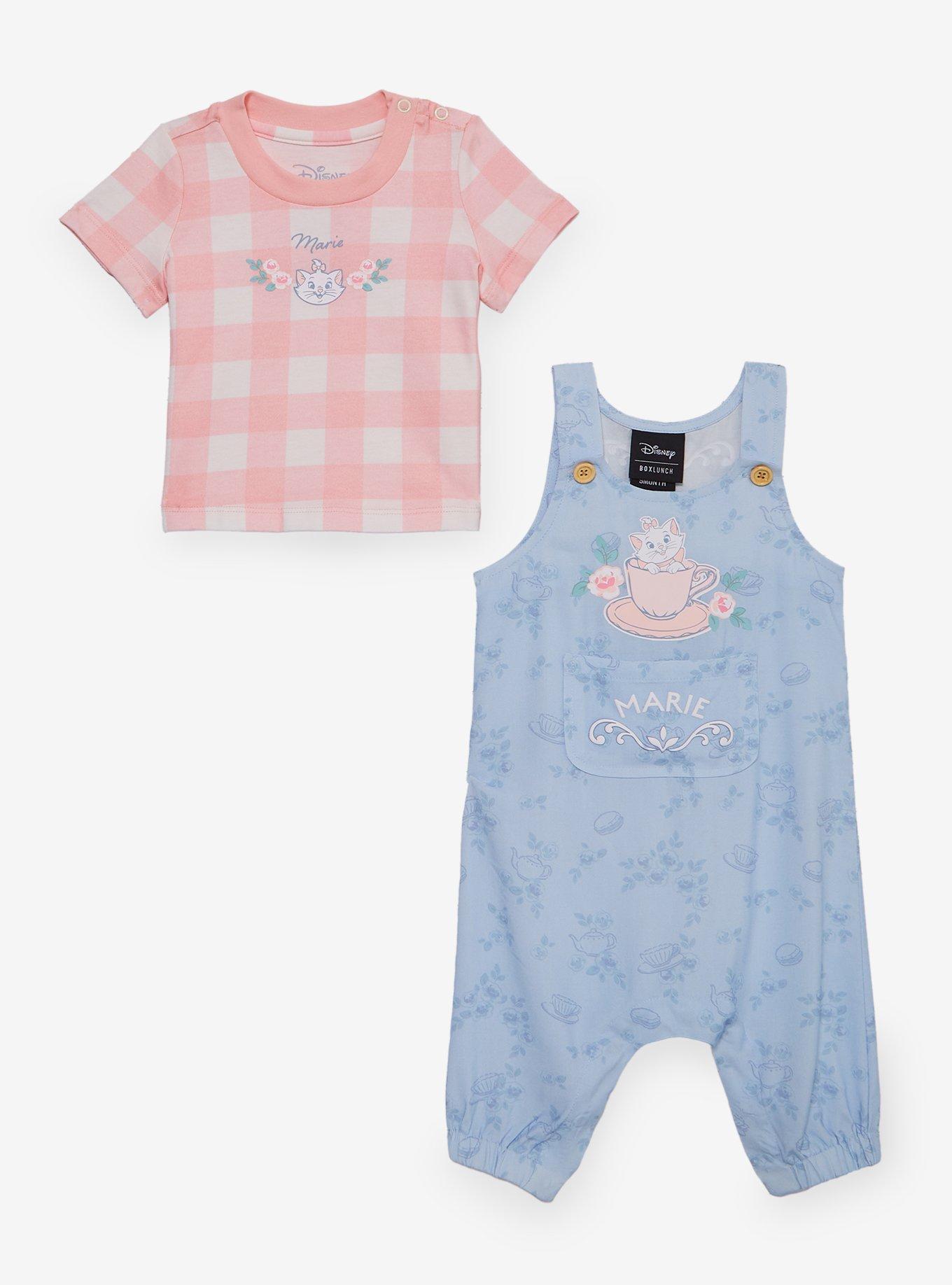 Disney The Aristocats Marie Teacup Infant T-Shirt & Overalls Set - BoxLunch Exclusive, PINK, alternate