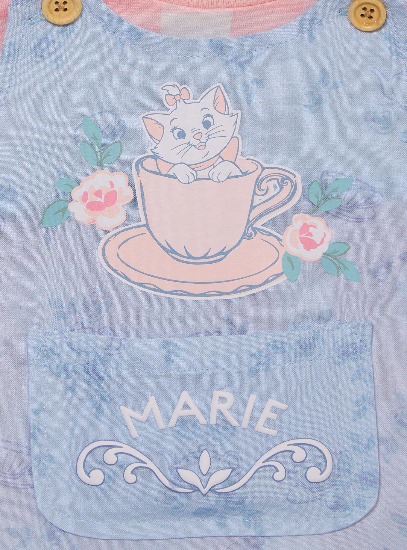 Disney The Aristocats Marie Teacup Infant T-Shirt & Overalls Set - BoxLunch Exclusive, PINK, alternate